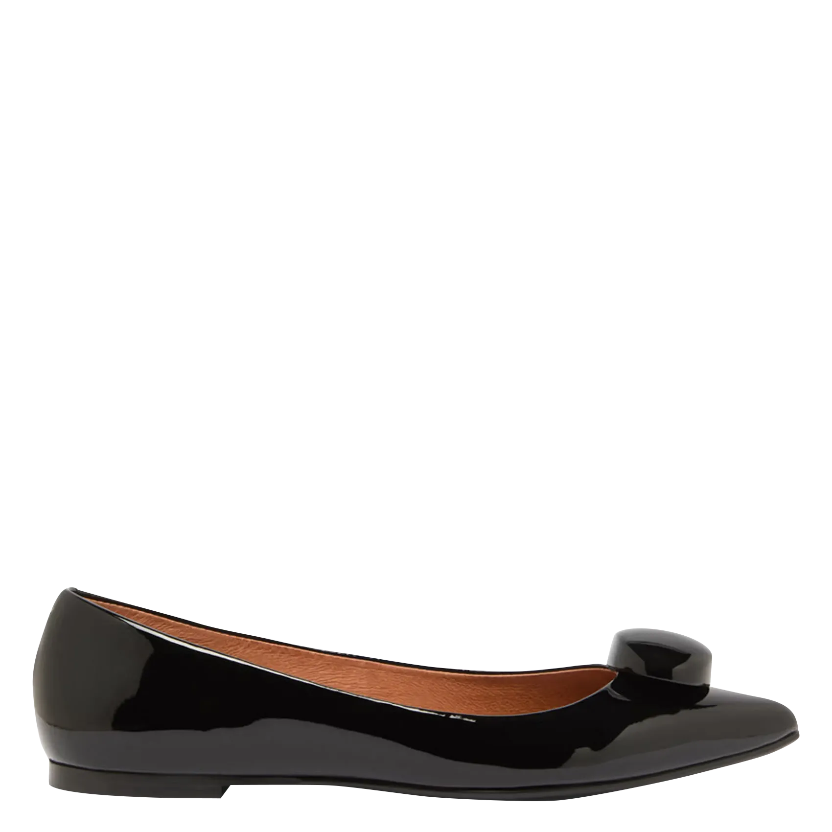 Ballerines pointues en cuir verni Noir DALIDO