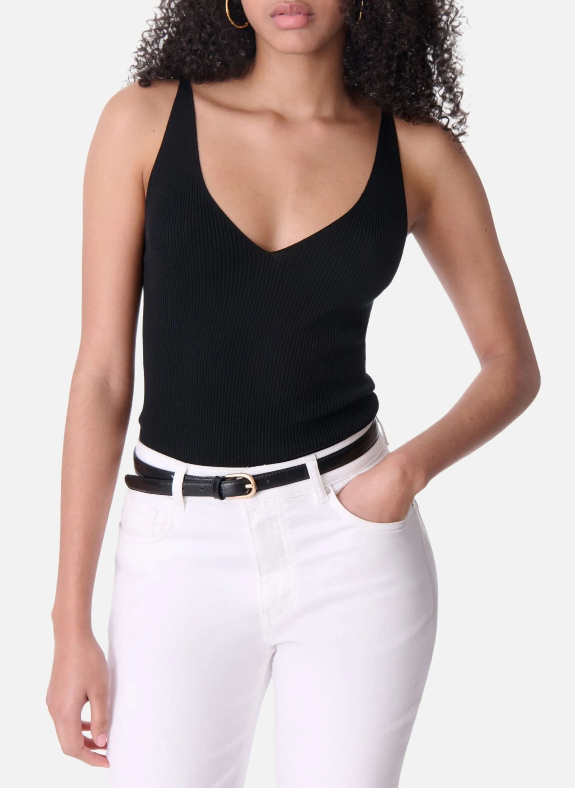Top col V Noir ERNICE
