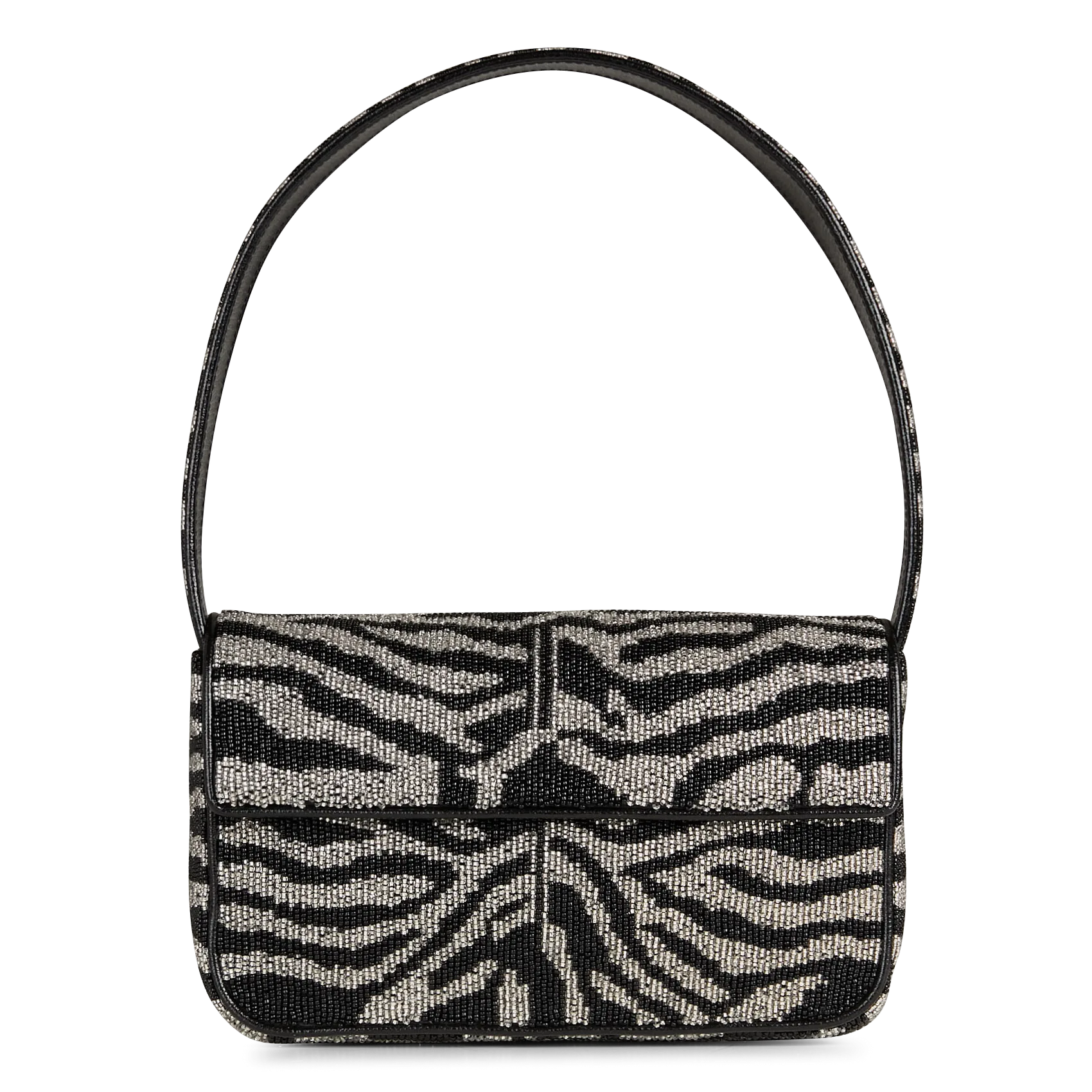 Sac porté épaule en perles Noir TOMMY