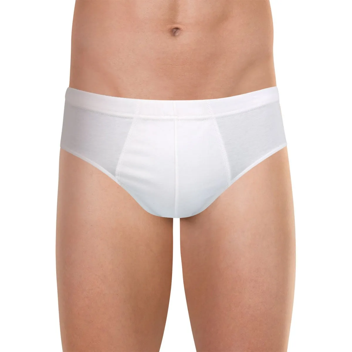Slip taille haute fermée coton d'egypte eminence Blanc