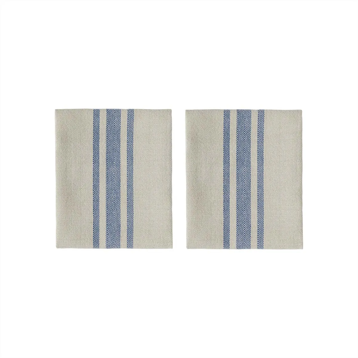 Serviette de table lot de 2 en coton Bleu