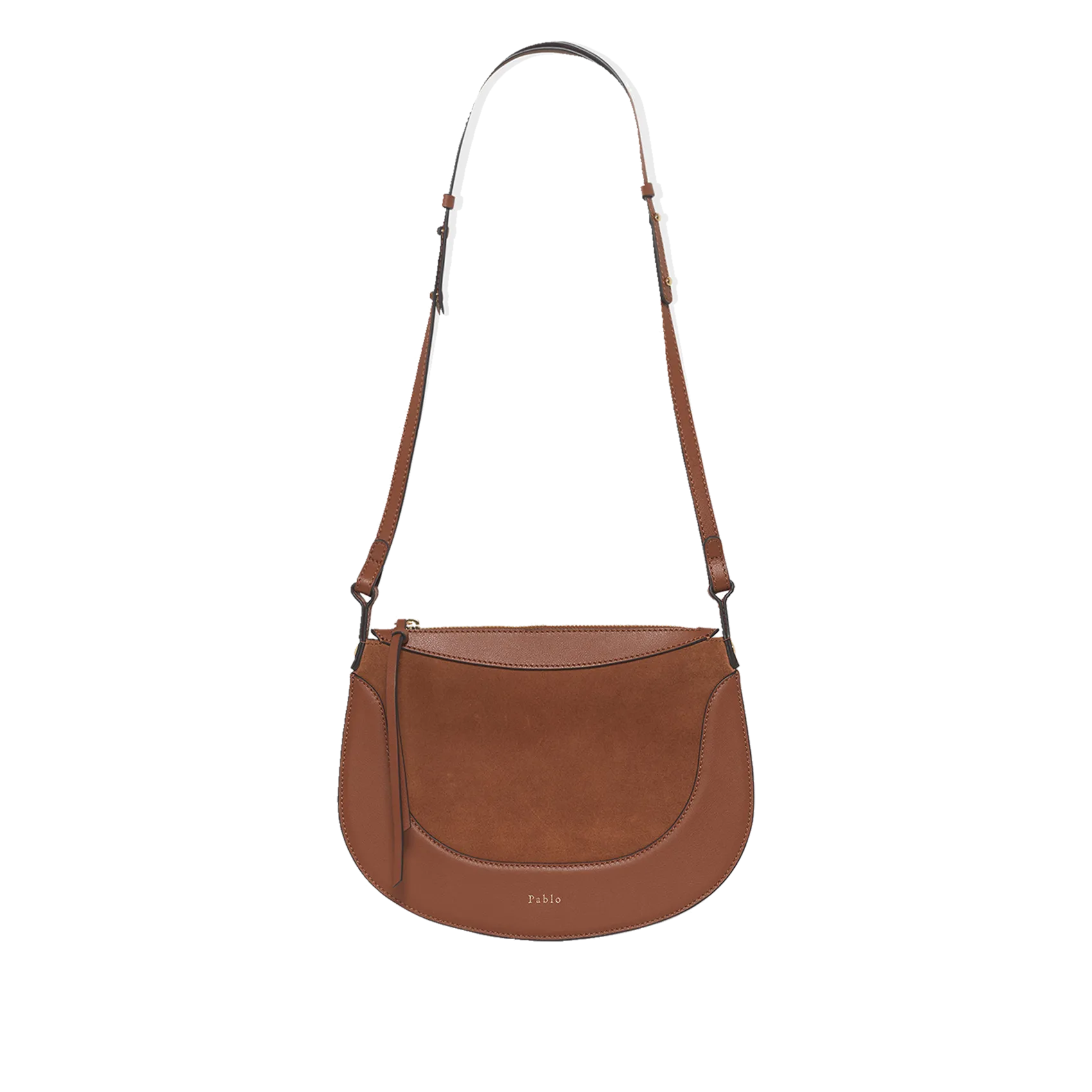 Sac bandoulière en cuir Marron THEA