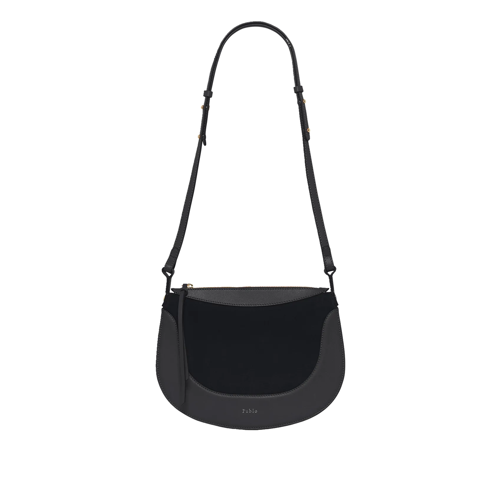 Sac bandoulière en cuir Noir THEA
