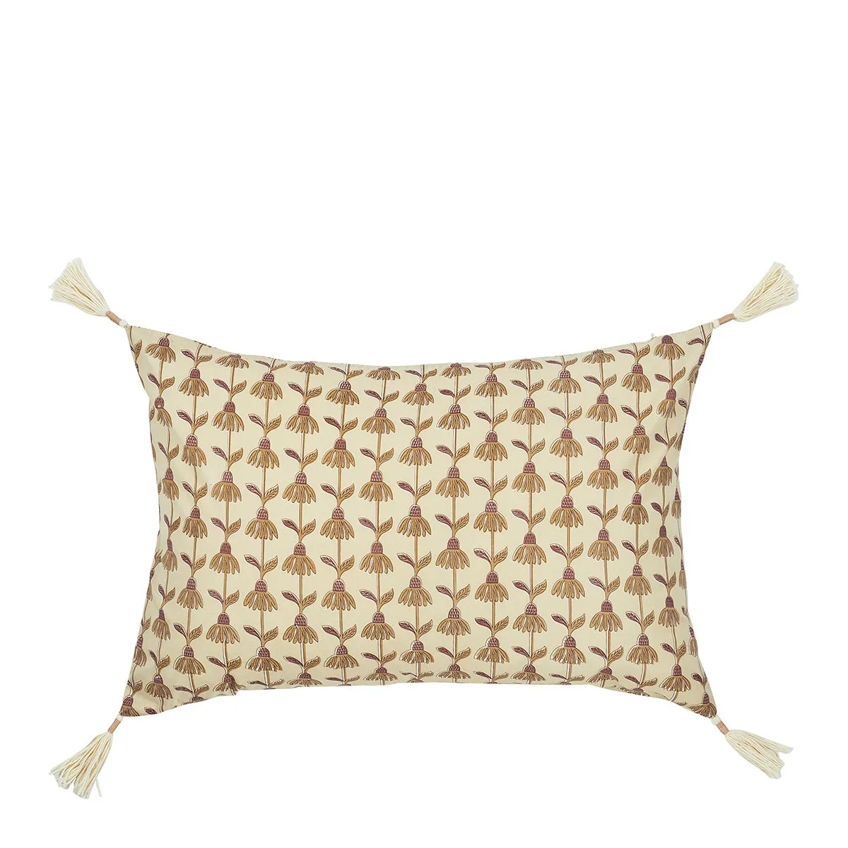 Housse de coussin daphné en coton Beige