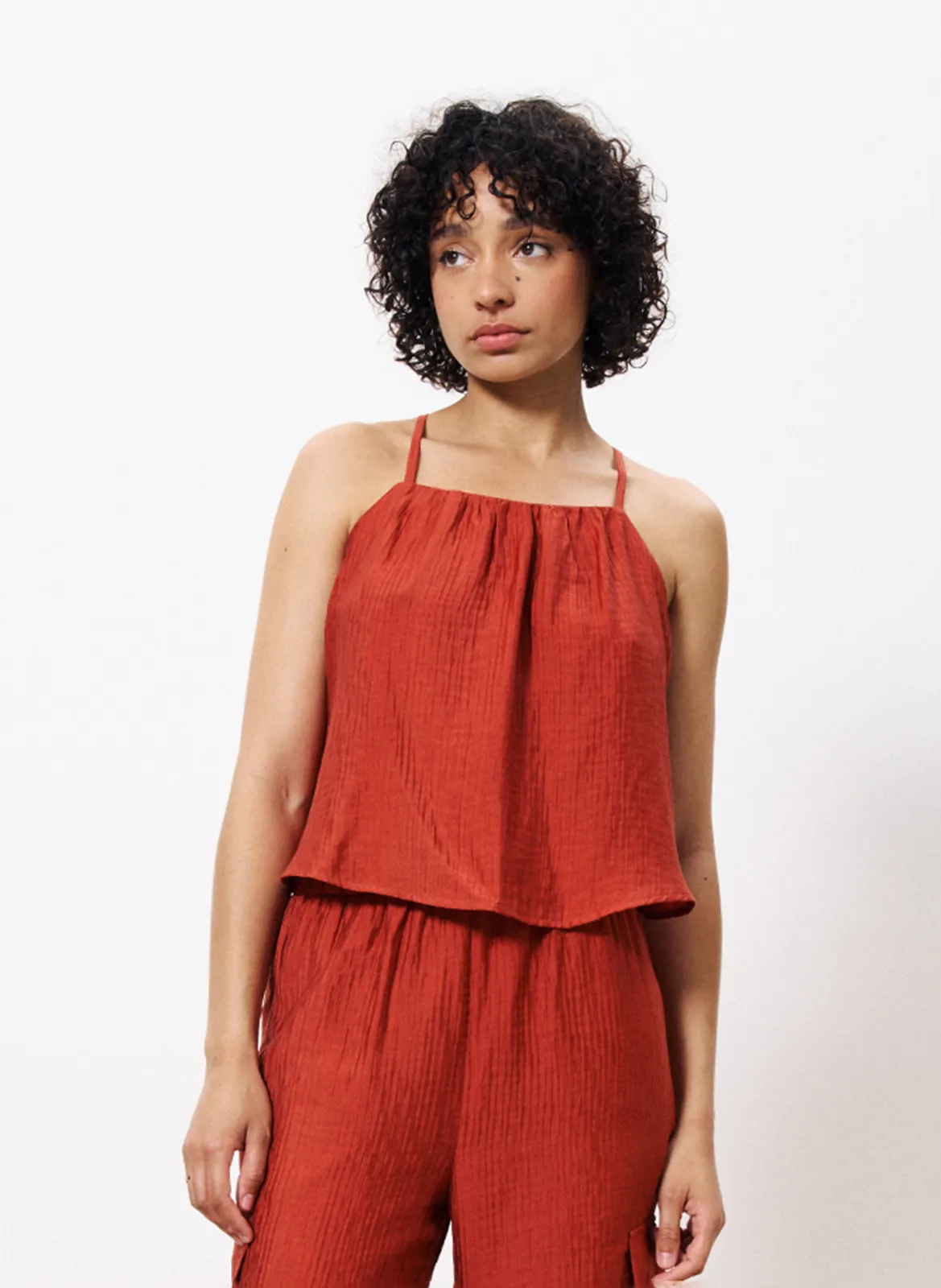 Top à encolure ronde Rouge NURTEN