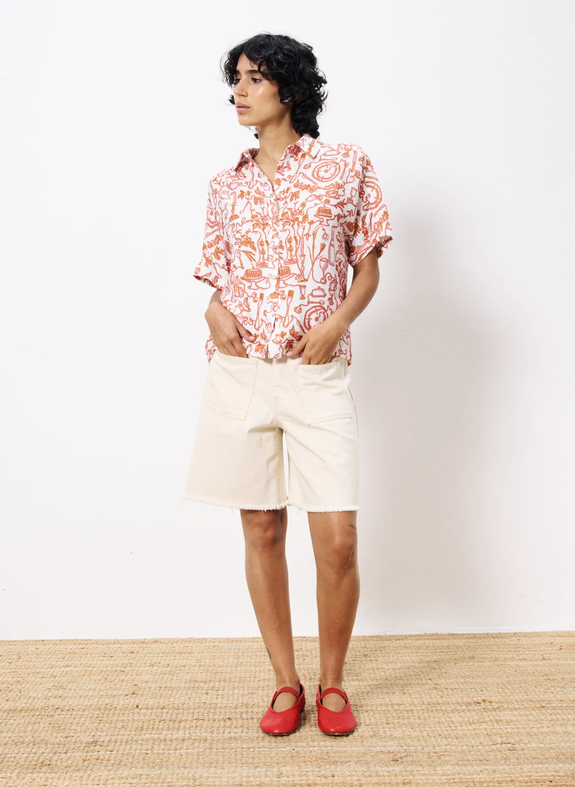 Chemise manches courtes imprimée Multicolore APHELIE