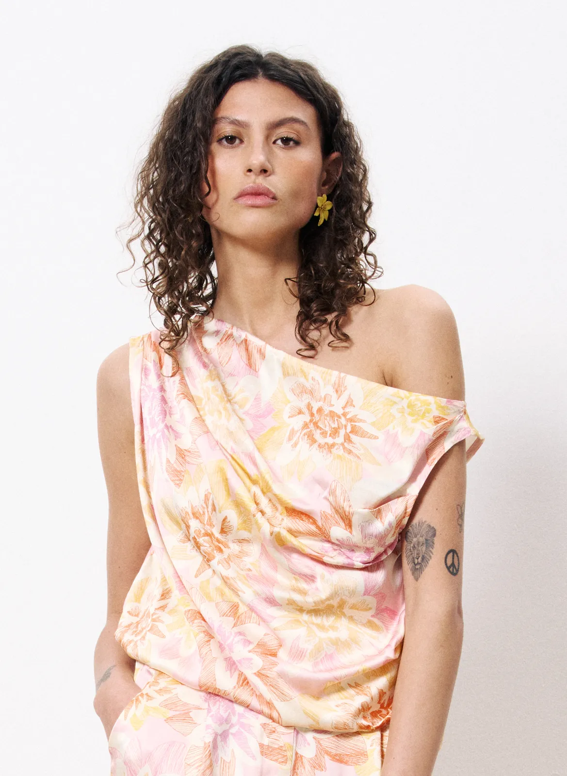 Top sans manches imprimé Multicolore ANNISSA