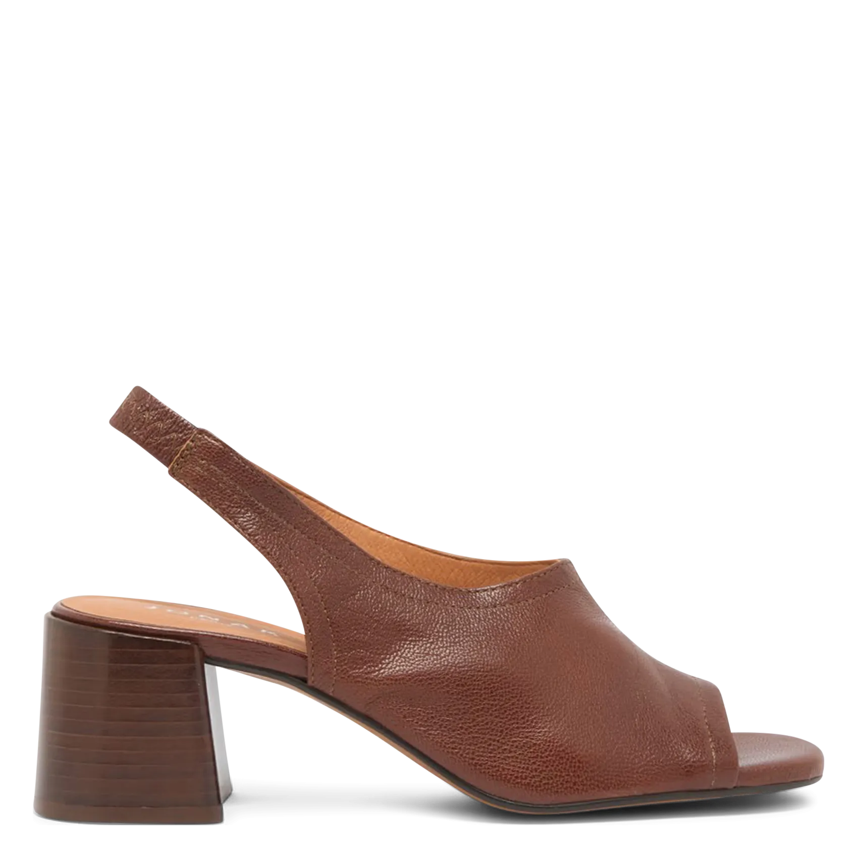 Sandales à talon en cuir Marron BROWNIE B