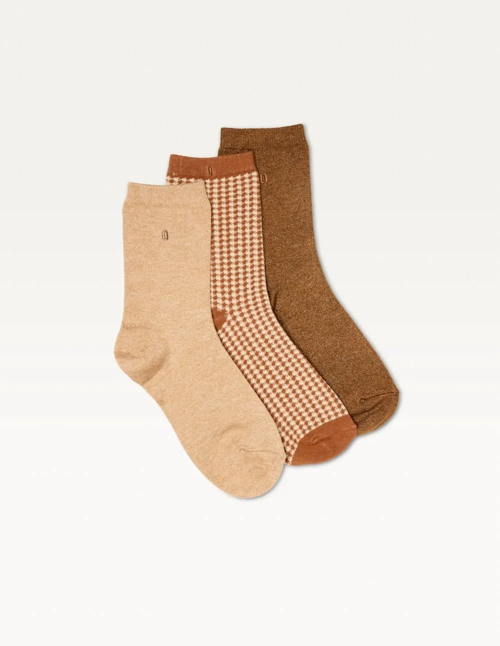 Pack de 3 chaussettes Doré