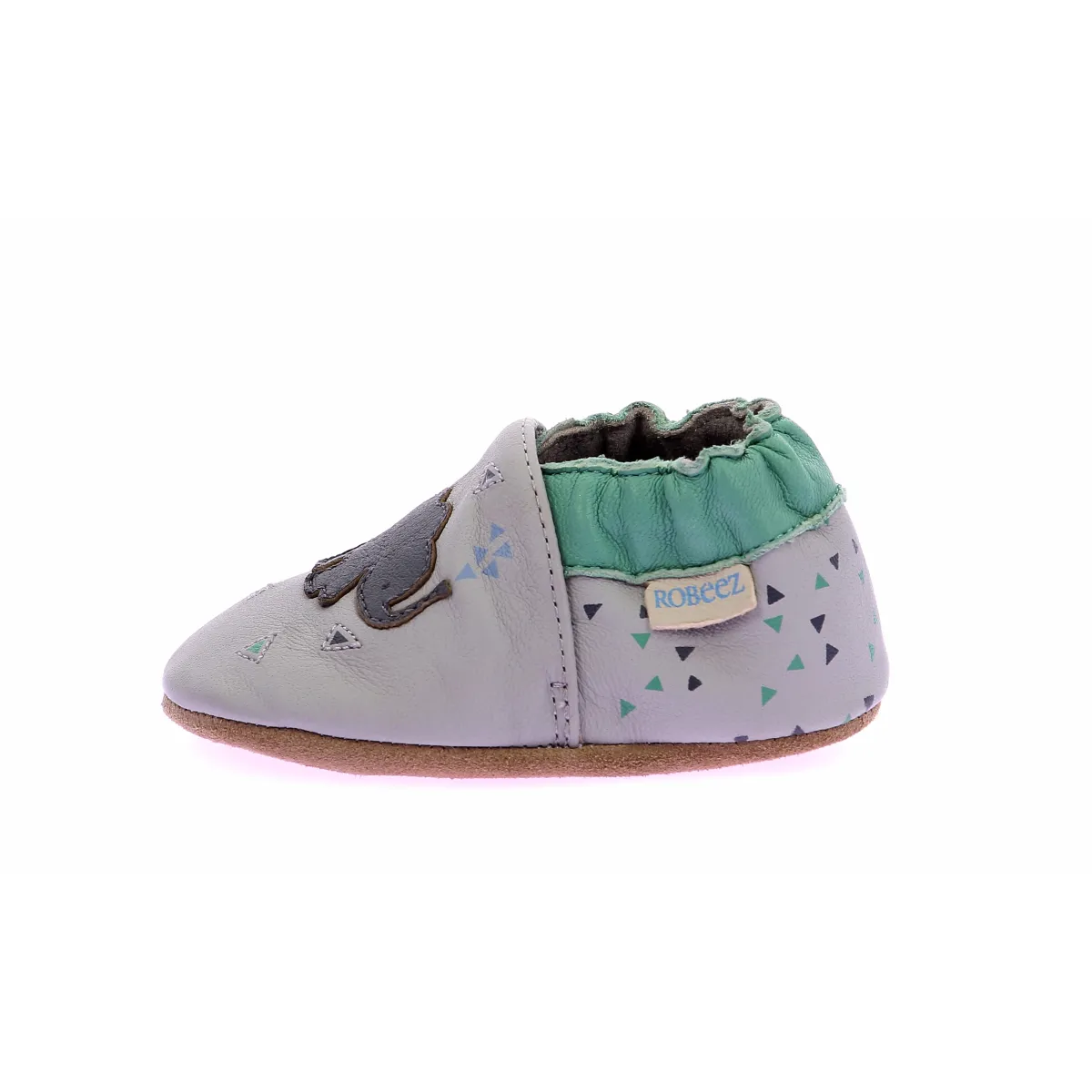 Chaussons cuir Gris WILD ELEFANT