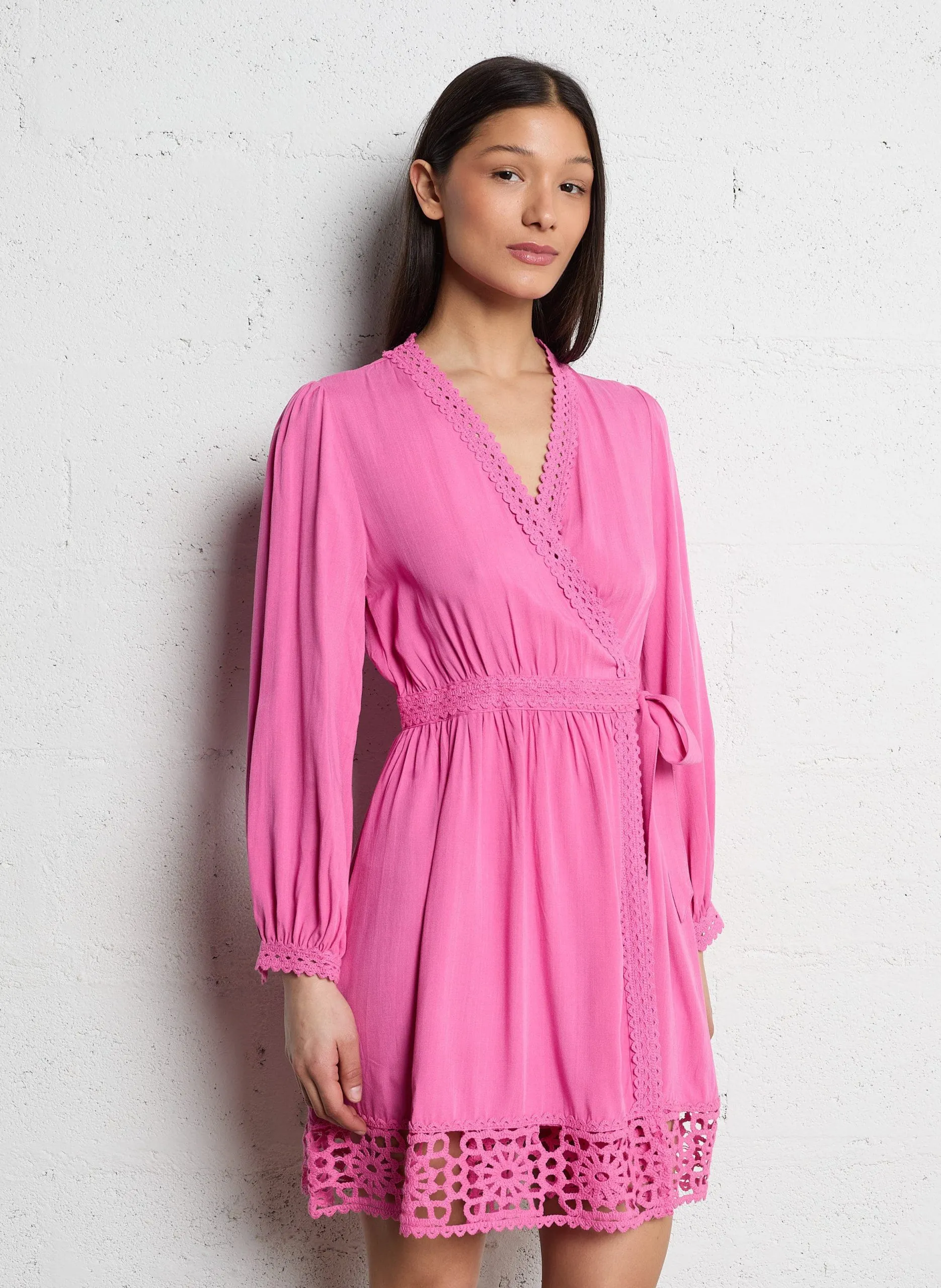 Robe courte Rose RIVER
