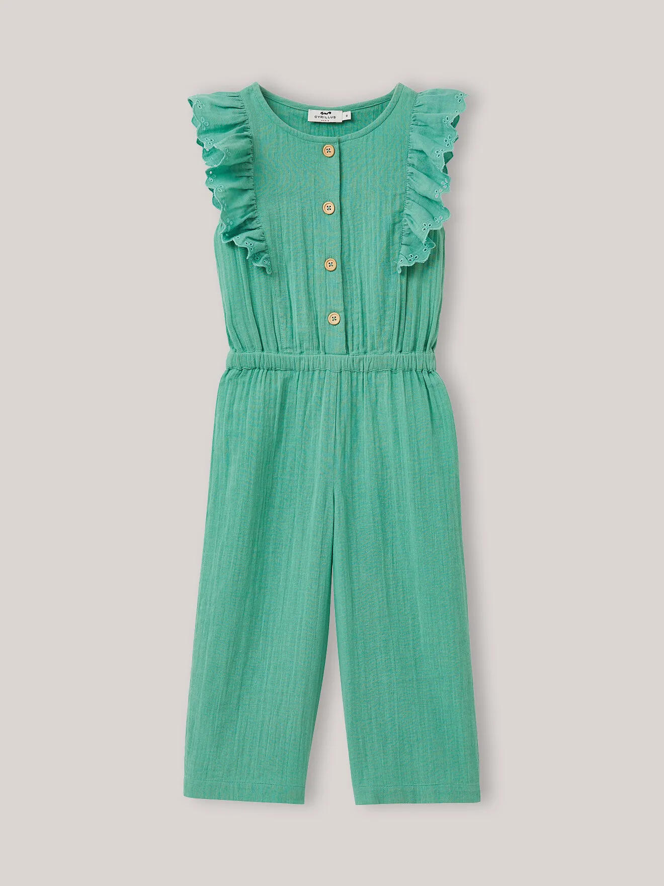 Combinaison gaze de coton biologique Vert