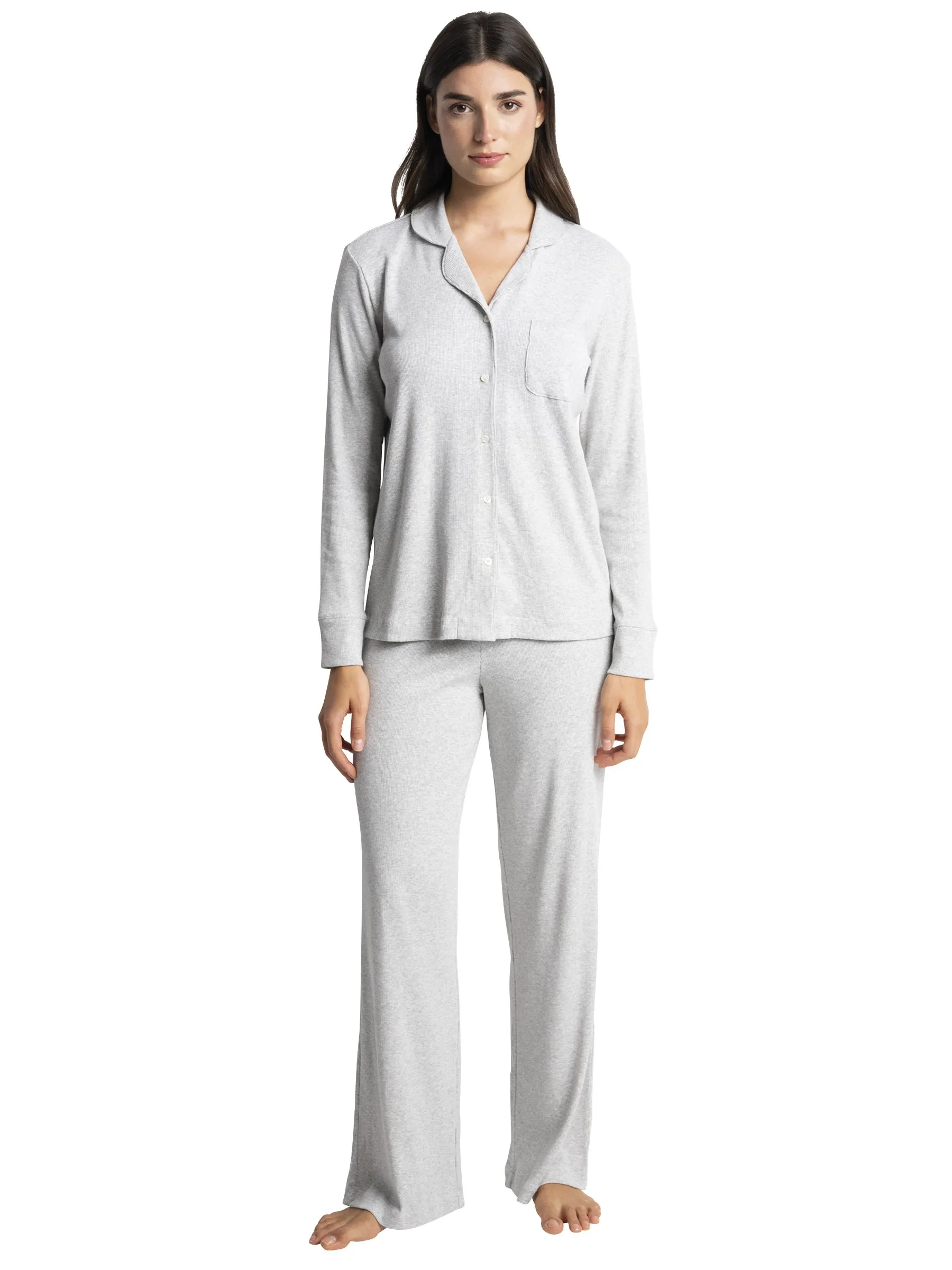 Haut de pyjama manches longues Gris KATE
