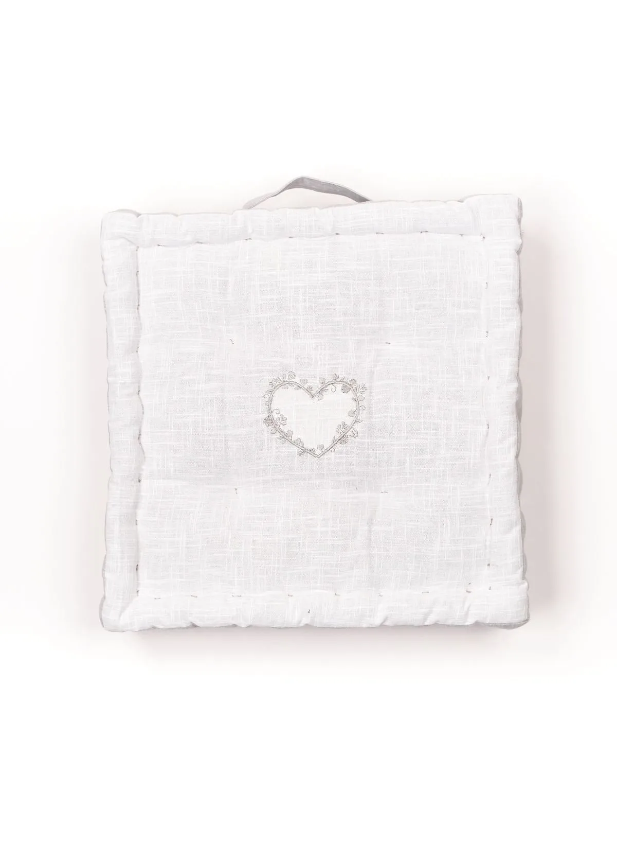 Coussin de sol en coton Gris CHARME