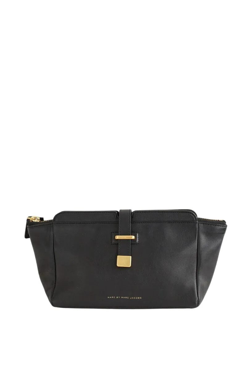 Pochette en cuir Noir