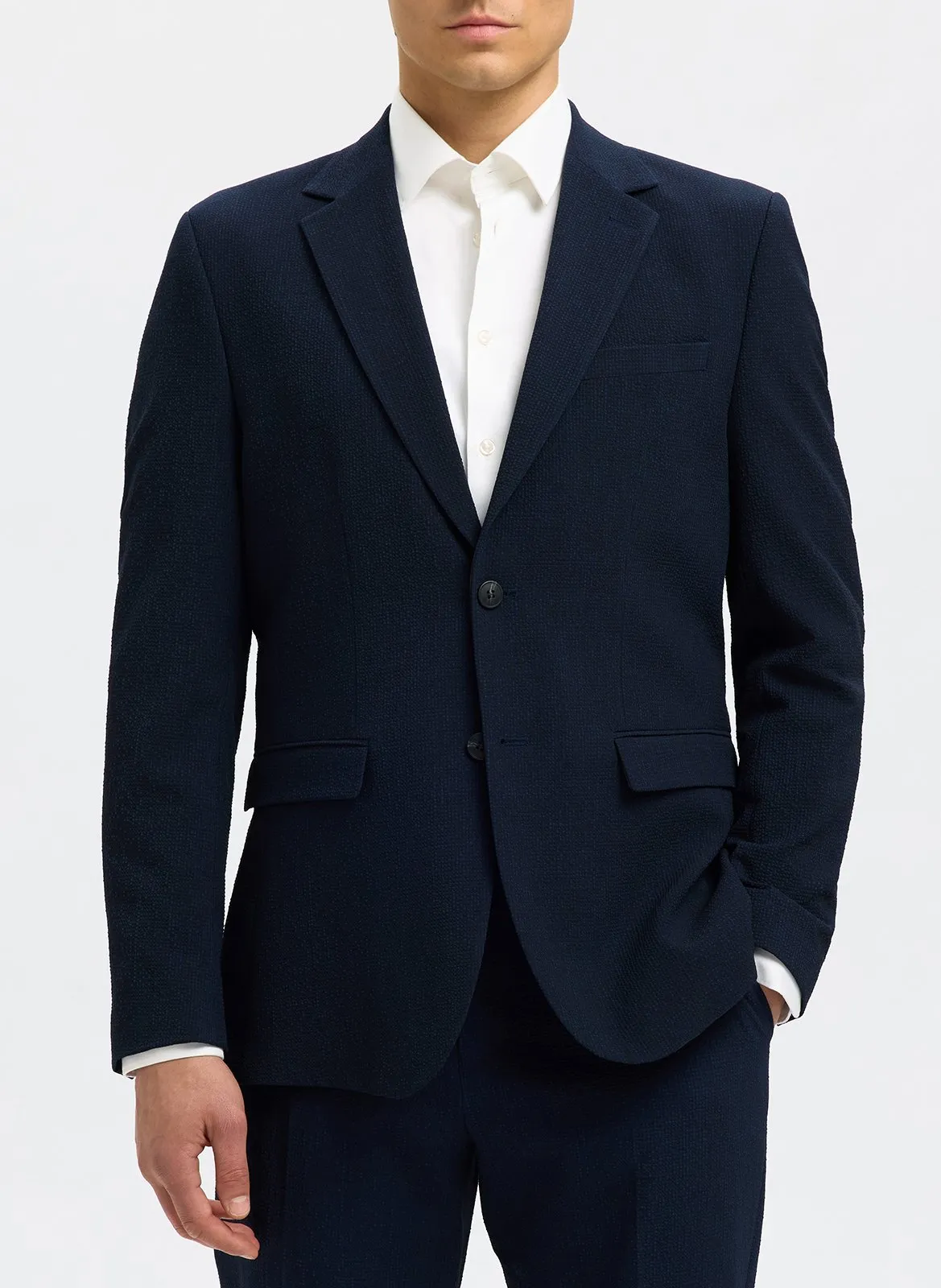 Veste de costume en fibres recyclées mélangées Bleu JOSE