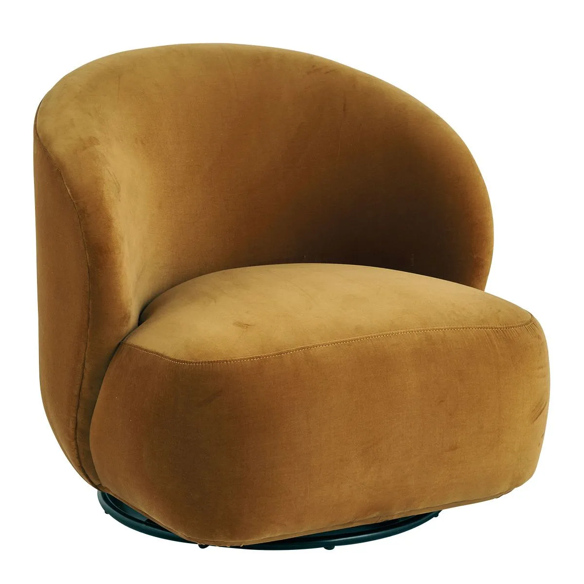 Fauteuil lisette en velours - safran Jaune LISETTE