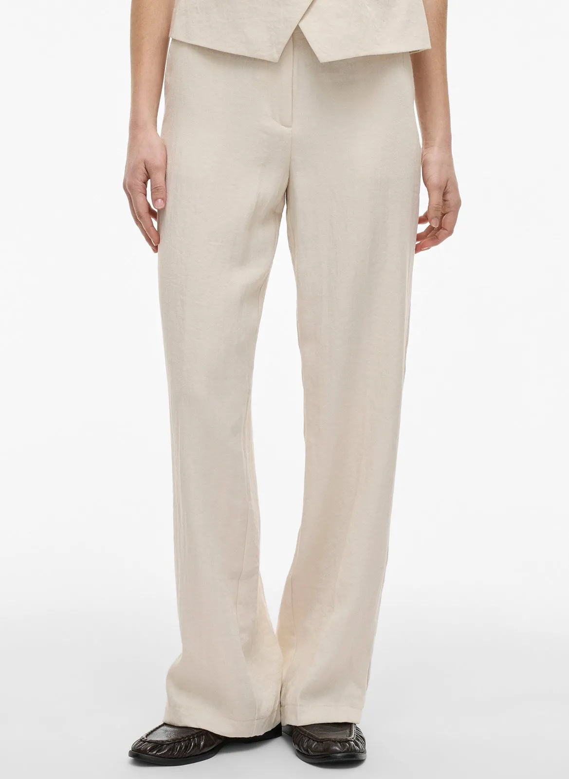 Pantalon de tailleur droit Beige