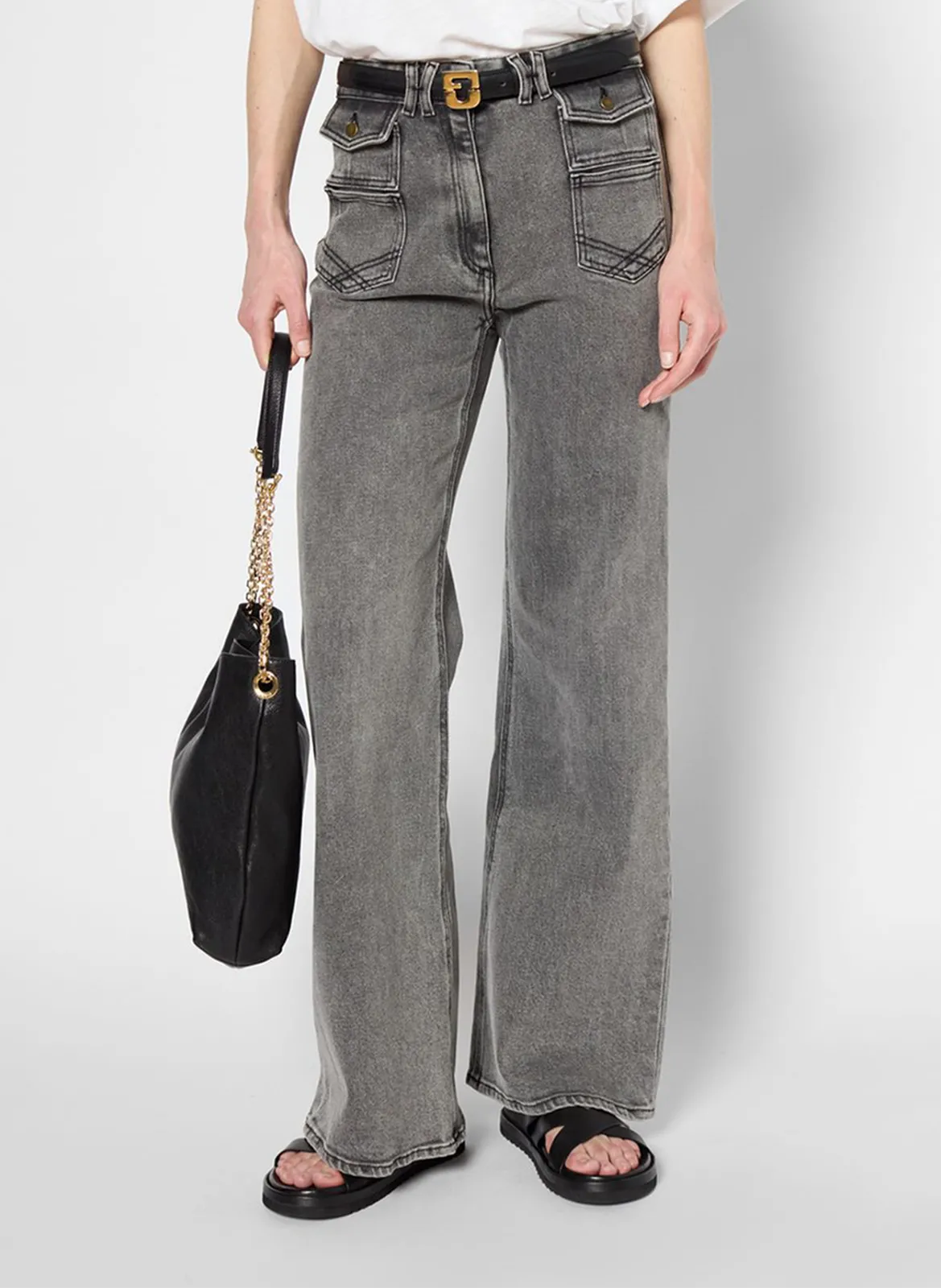 Tee-shirt oversize en coton mélangé Blanc GIULIANA