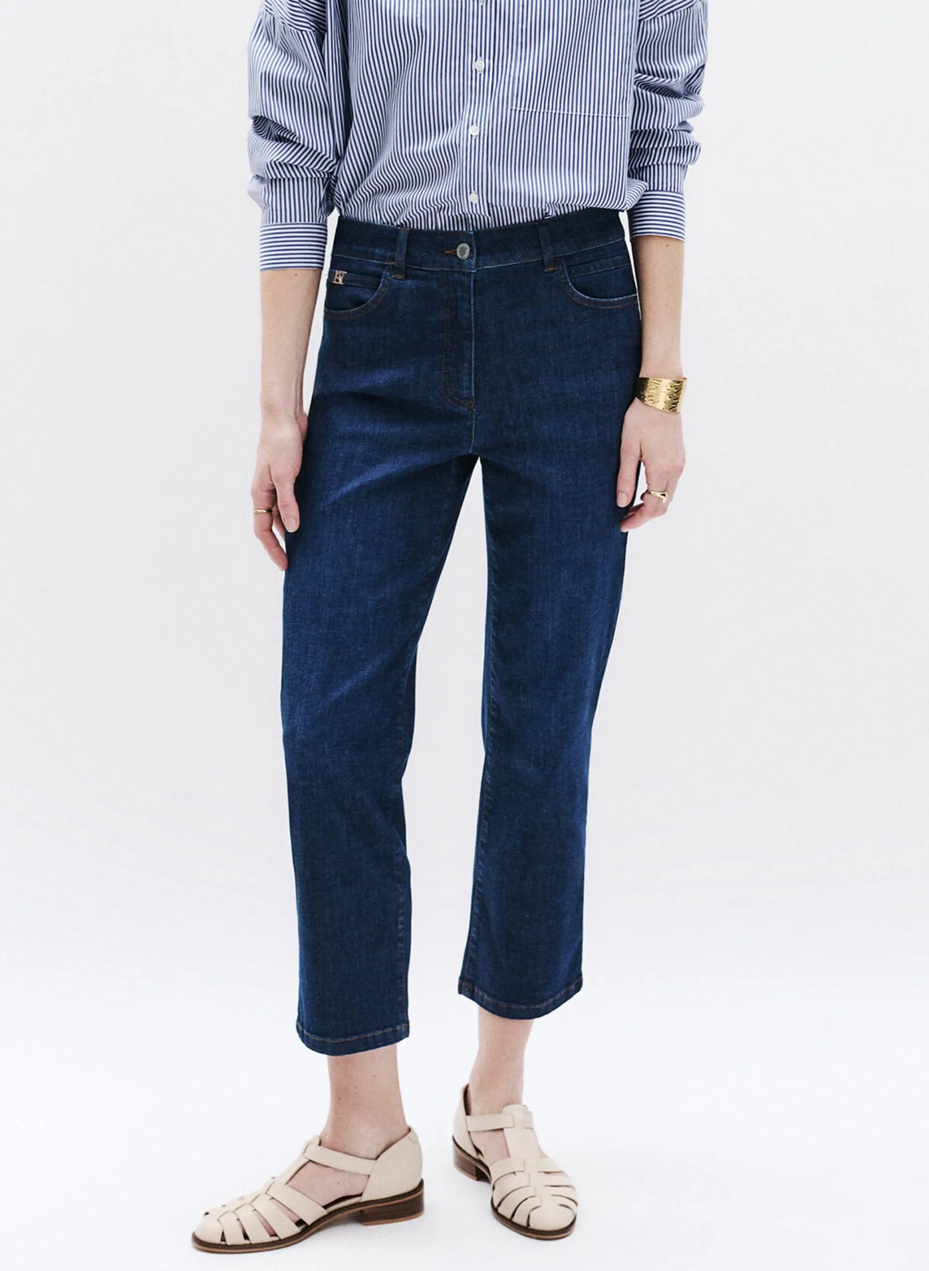 Pantacourt en denim Bleu 251P-PACOME