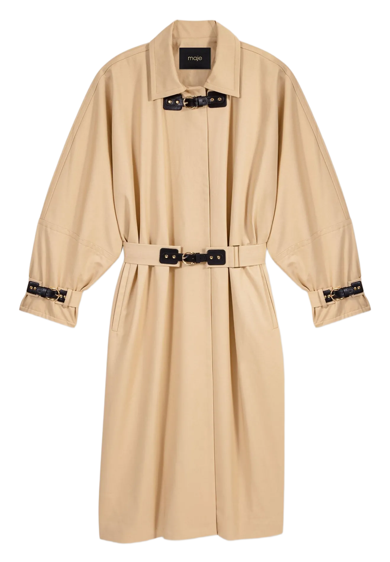 Trench oversize en coton Beige