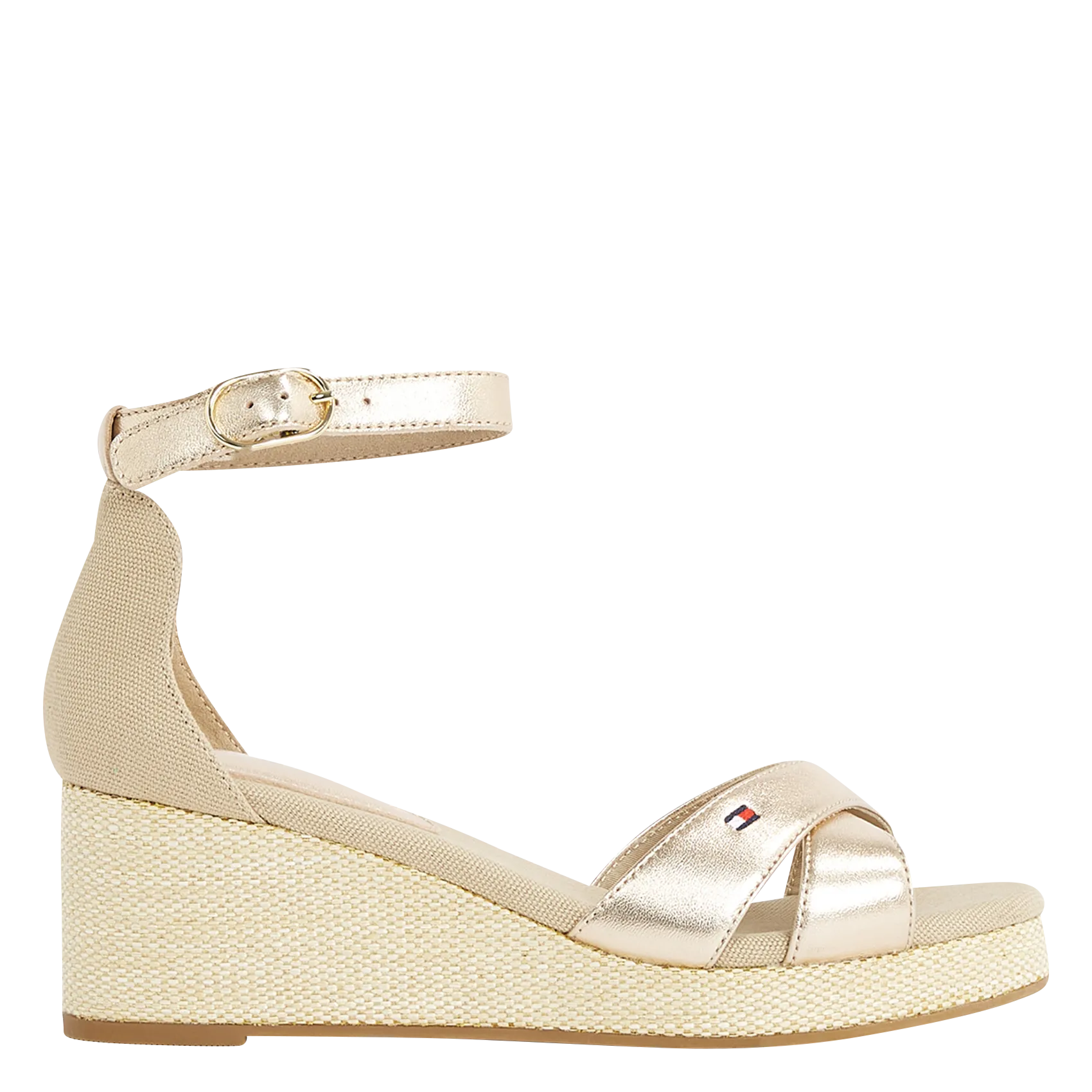 Sandales compensées Doré