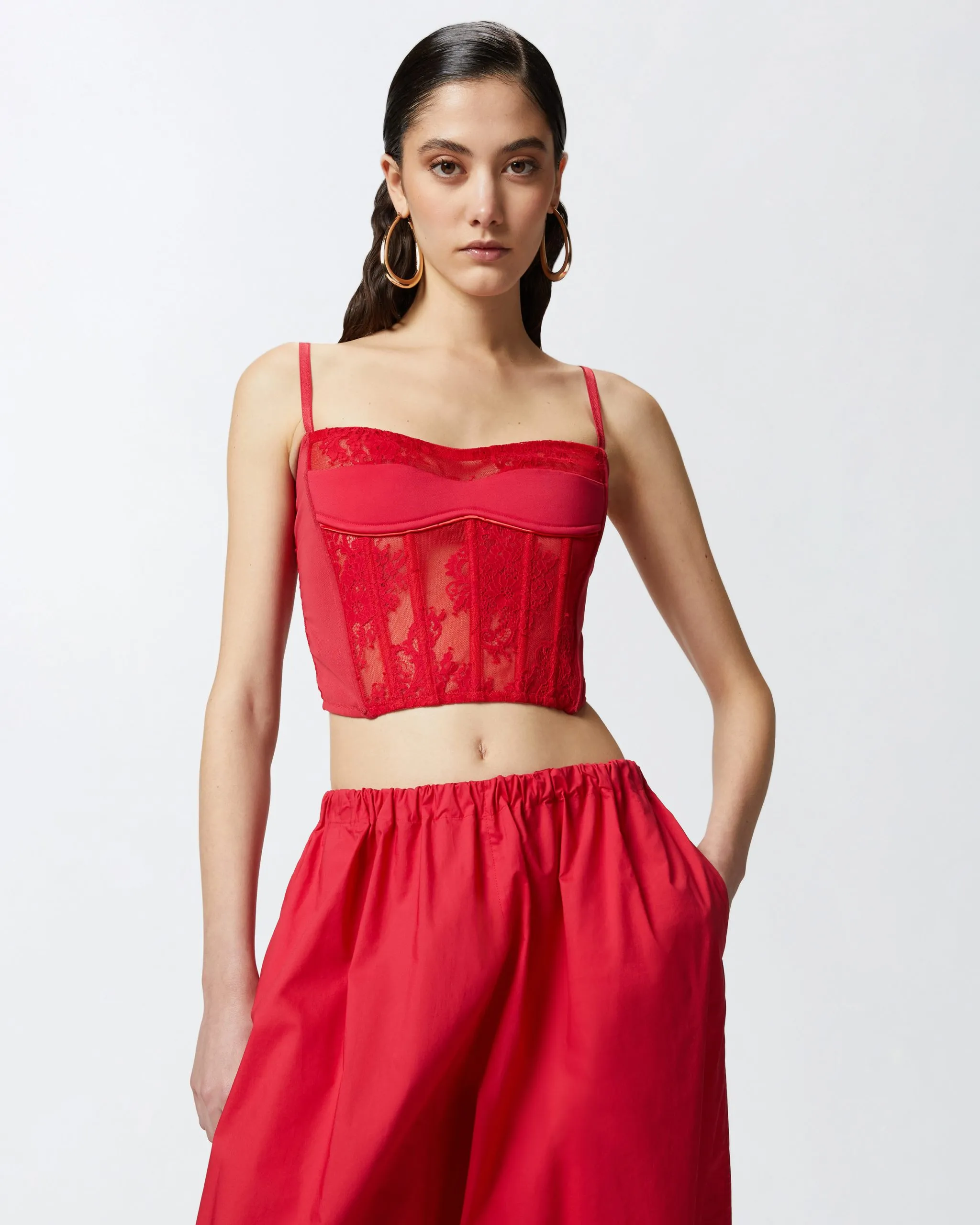 Corset à fines bretelles Rose