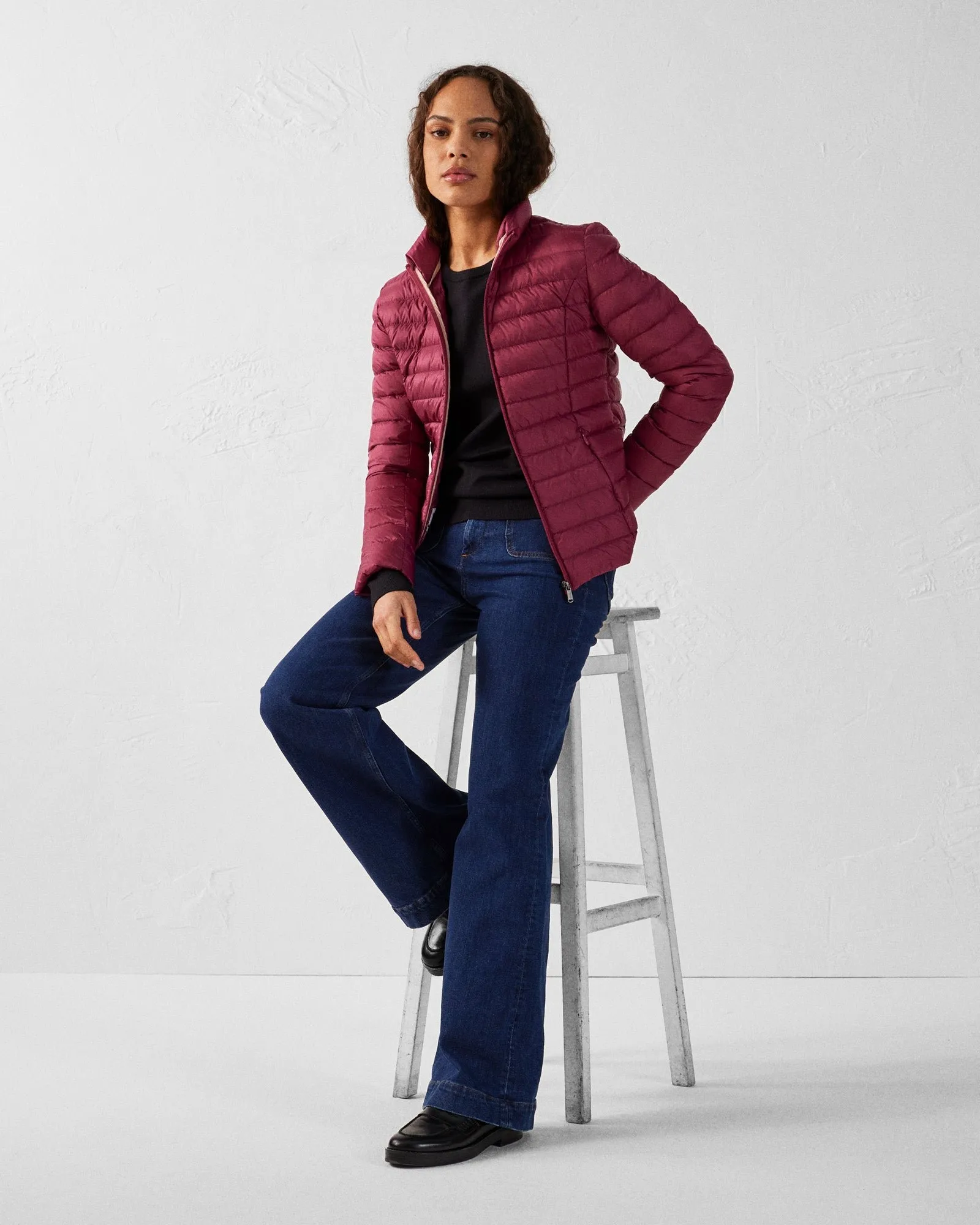 Doudoune légère cha Rose