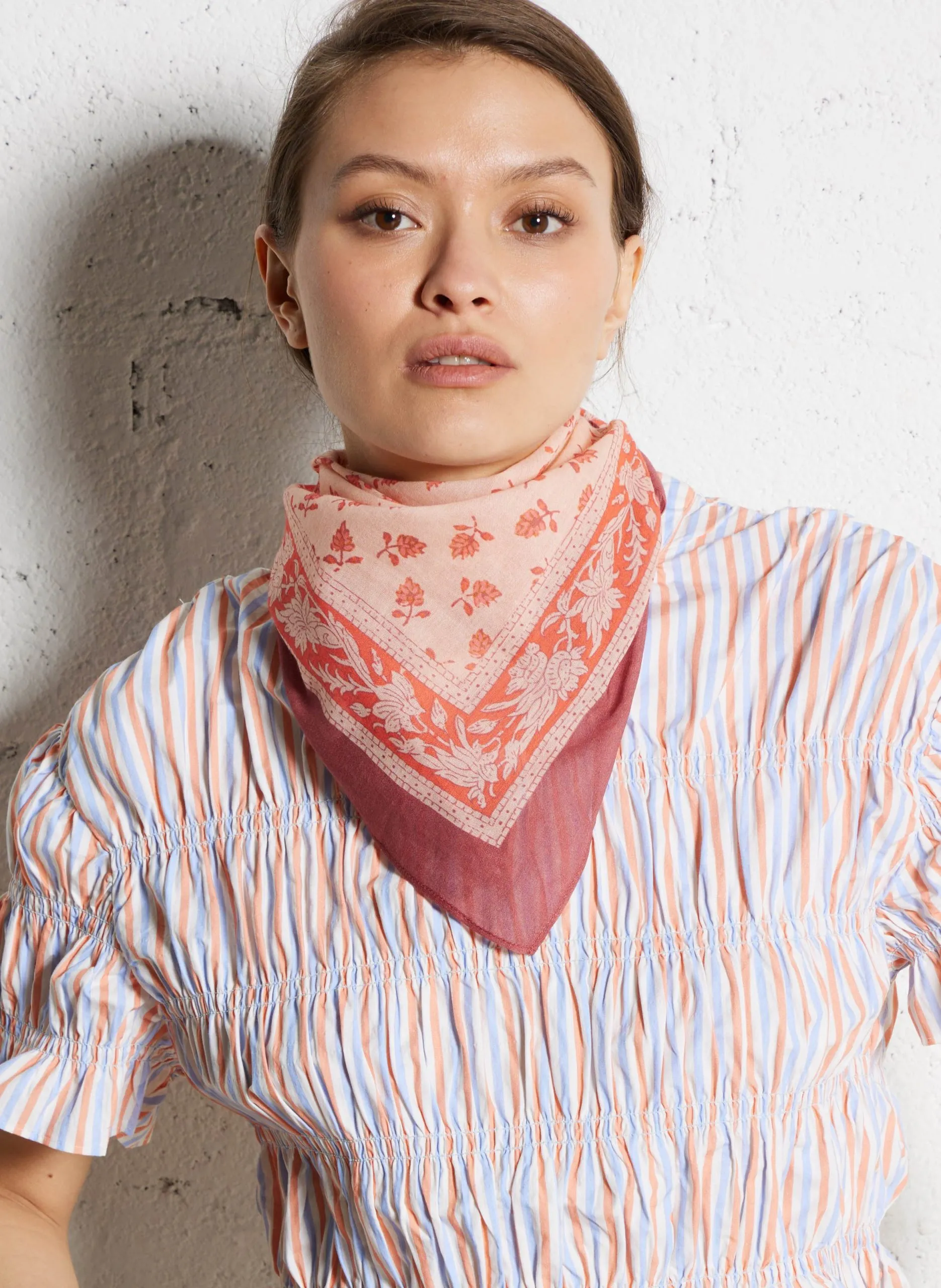 Foulard en coton Violet ABEY