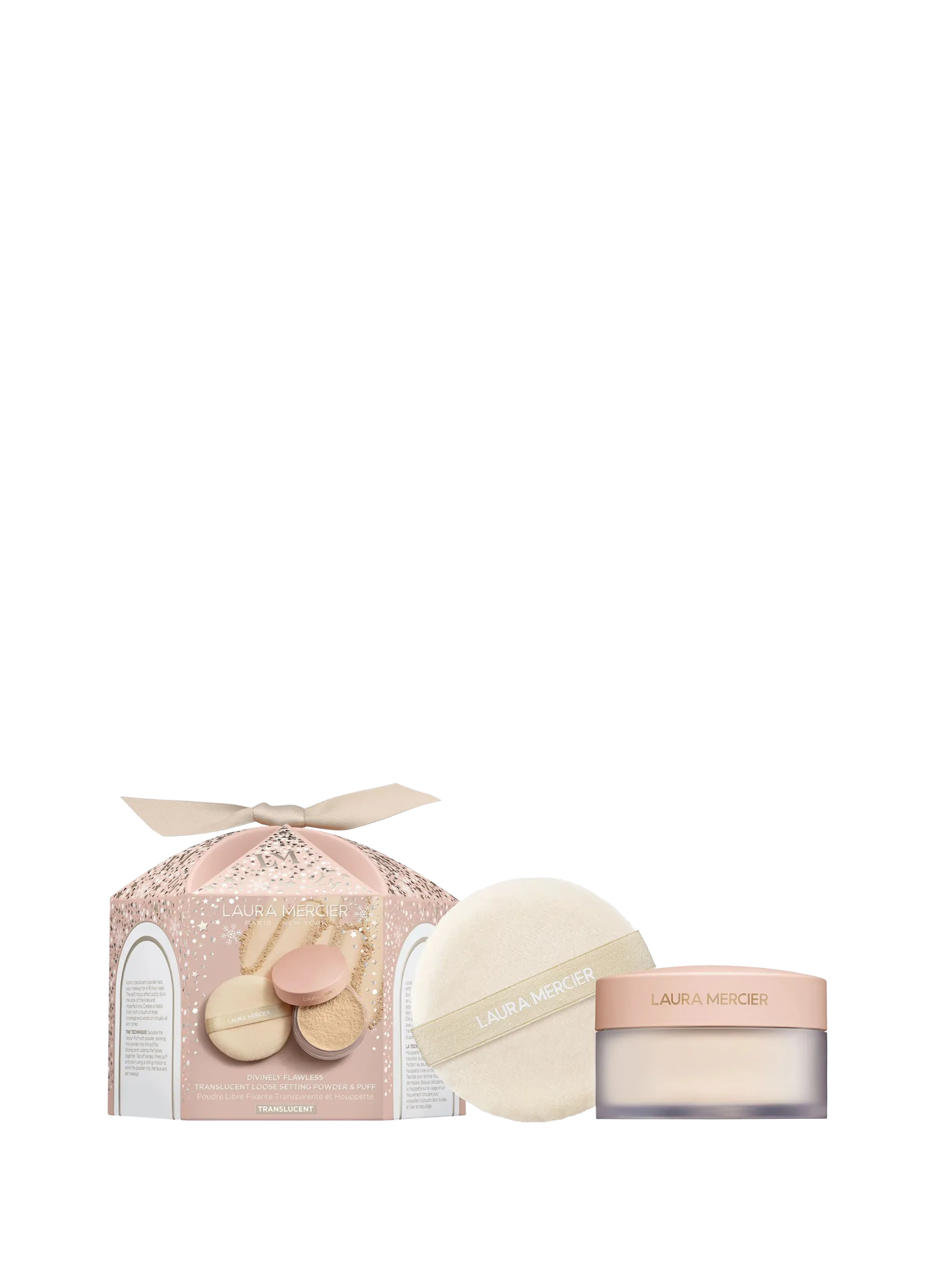 Divinely Flawless - Translucent Loose Setting Powder & Puff - Translucent