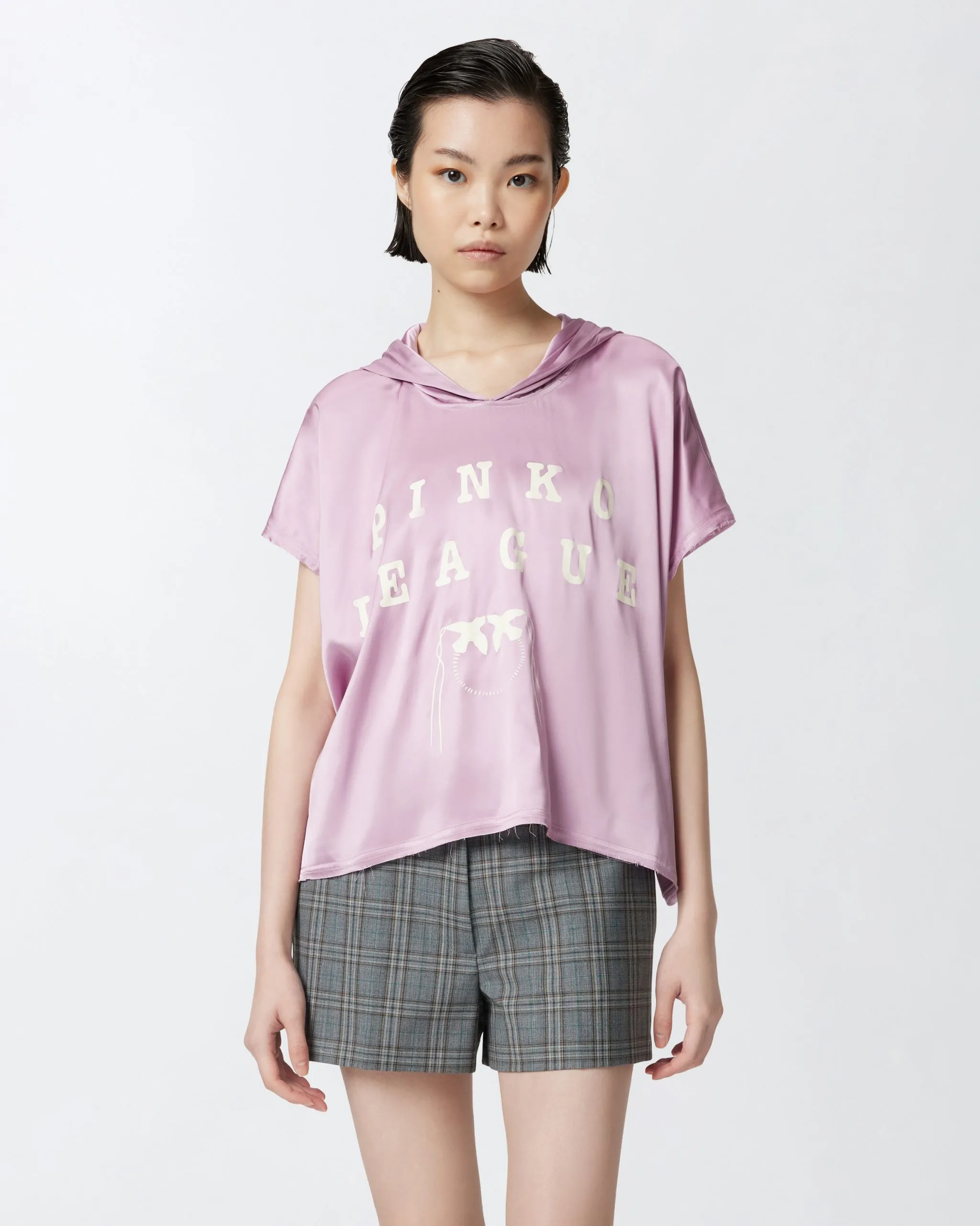 Blouse à capuche avec imprimé pinko league Rose