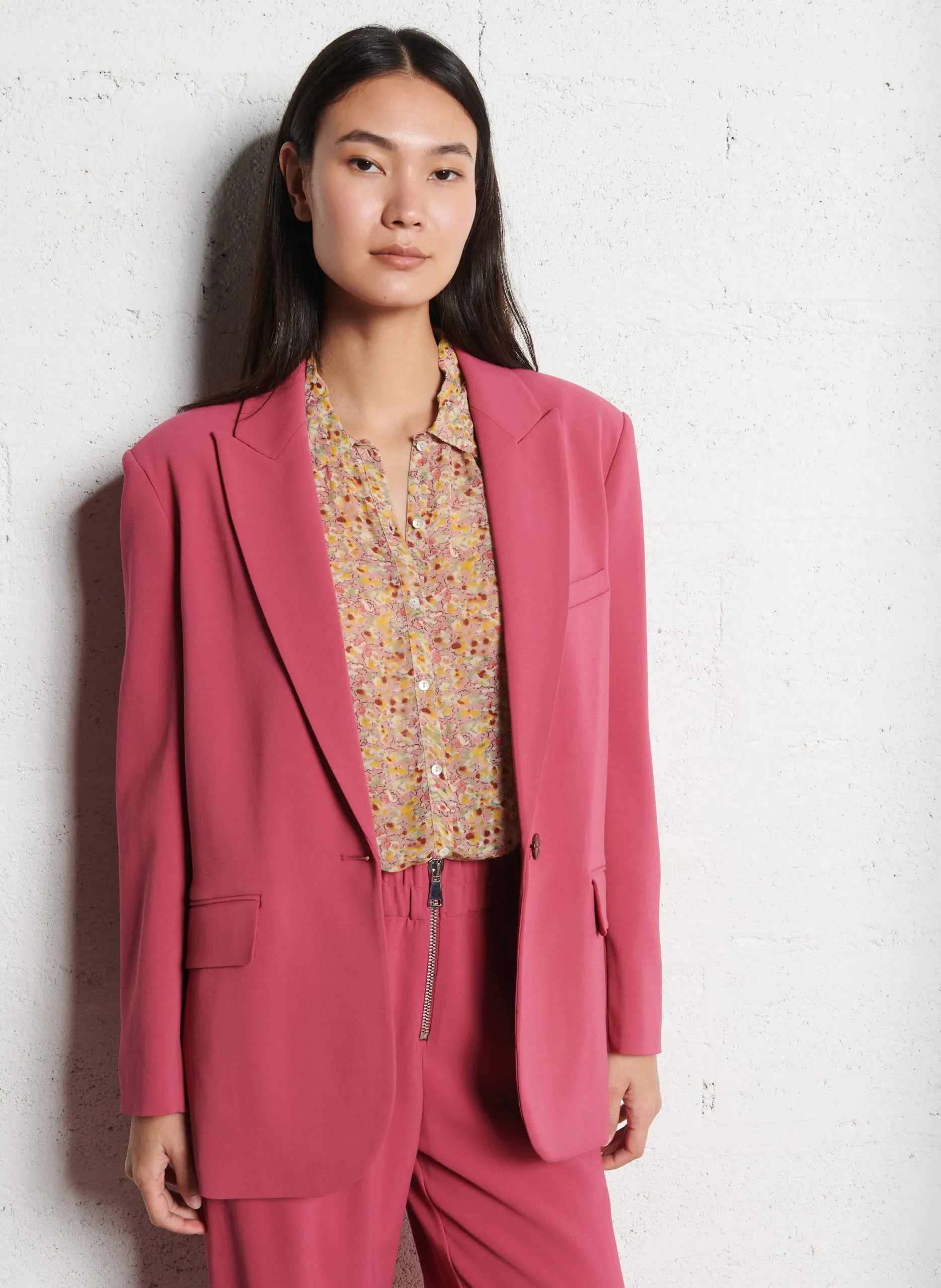 Veste col tailleur Rose CETTY