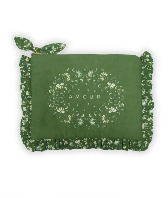 Pochette volantée Vert AMOUR KHAKI