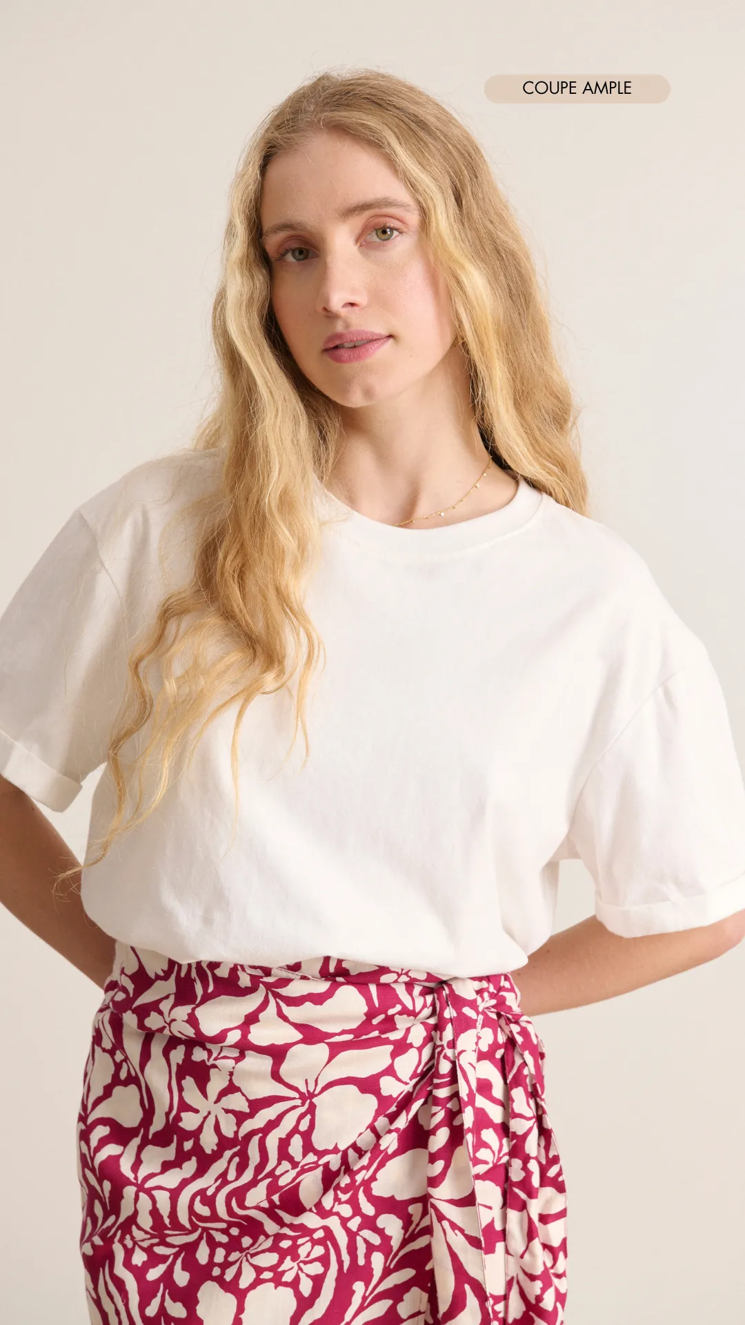 T-shirt manches courtes uni Blanc VISTA