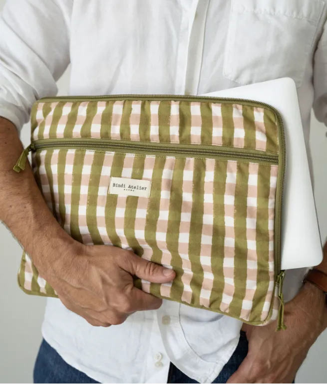 Pochette ordinateur Vert TARA KHAKI