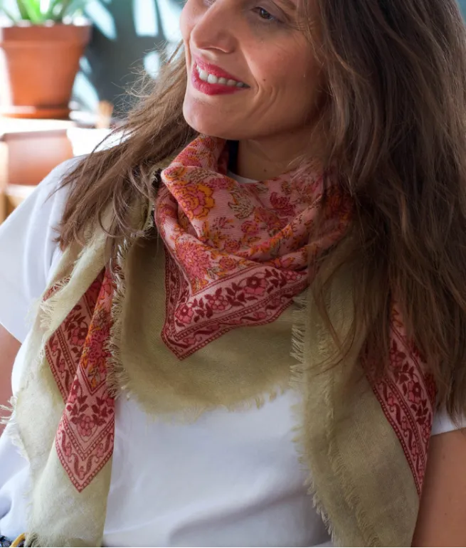 Foulard adulte Rose OUNA AMANDE