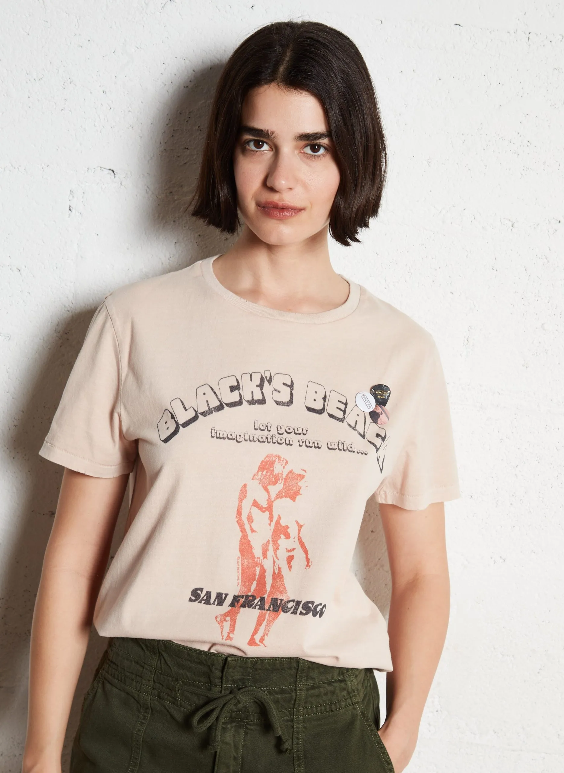 Tee-shirt col rond en coton Gris STARLIGHT BLACKS