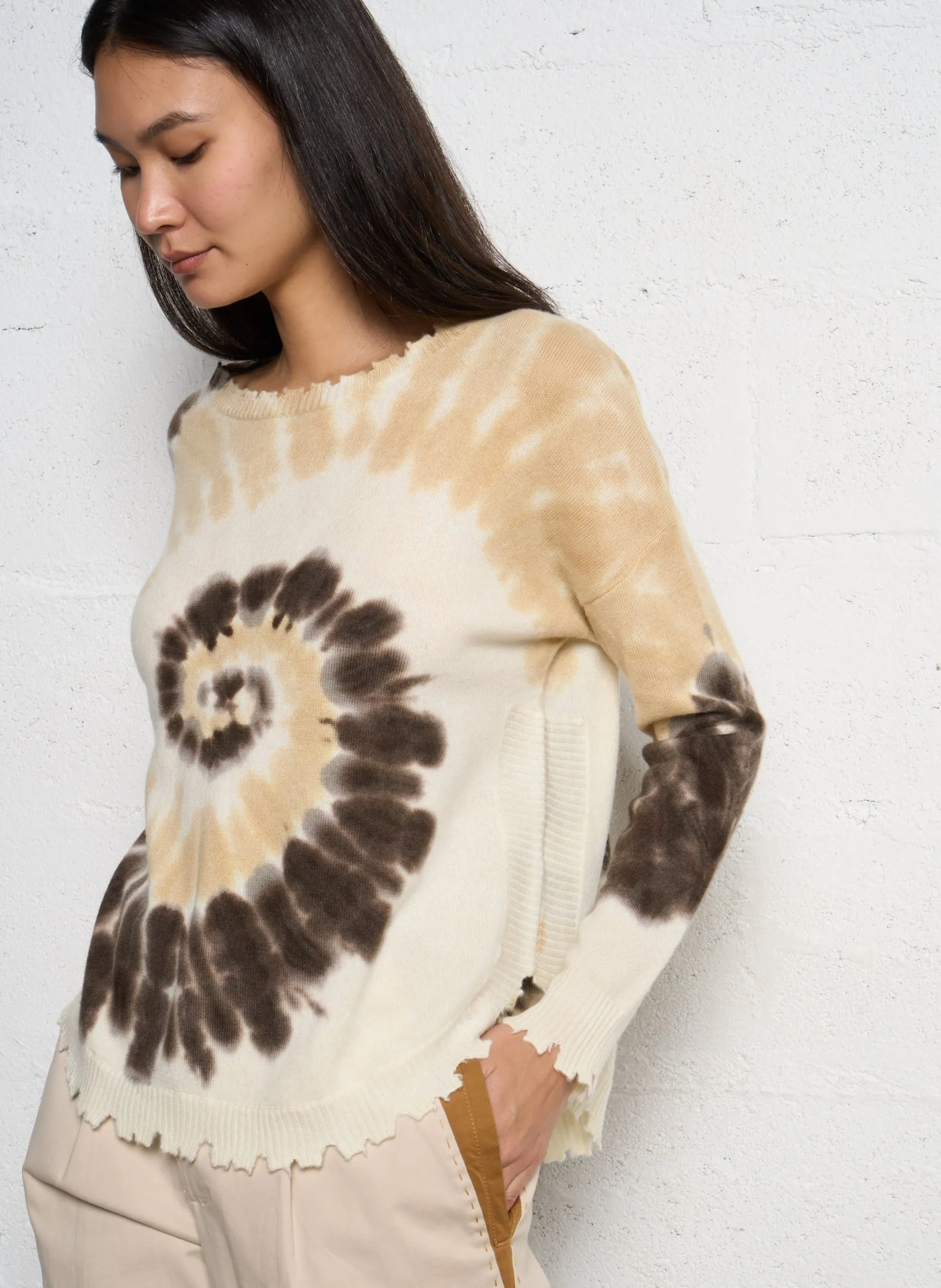 Pull tie-and-dye en cachemire Marron MELA SUNNY