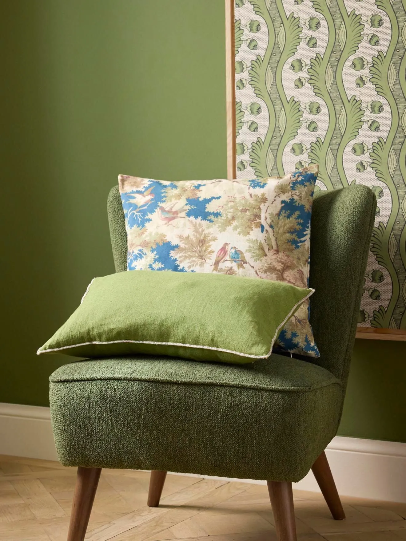 Housse de coussin imprimé antoinette Bleu