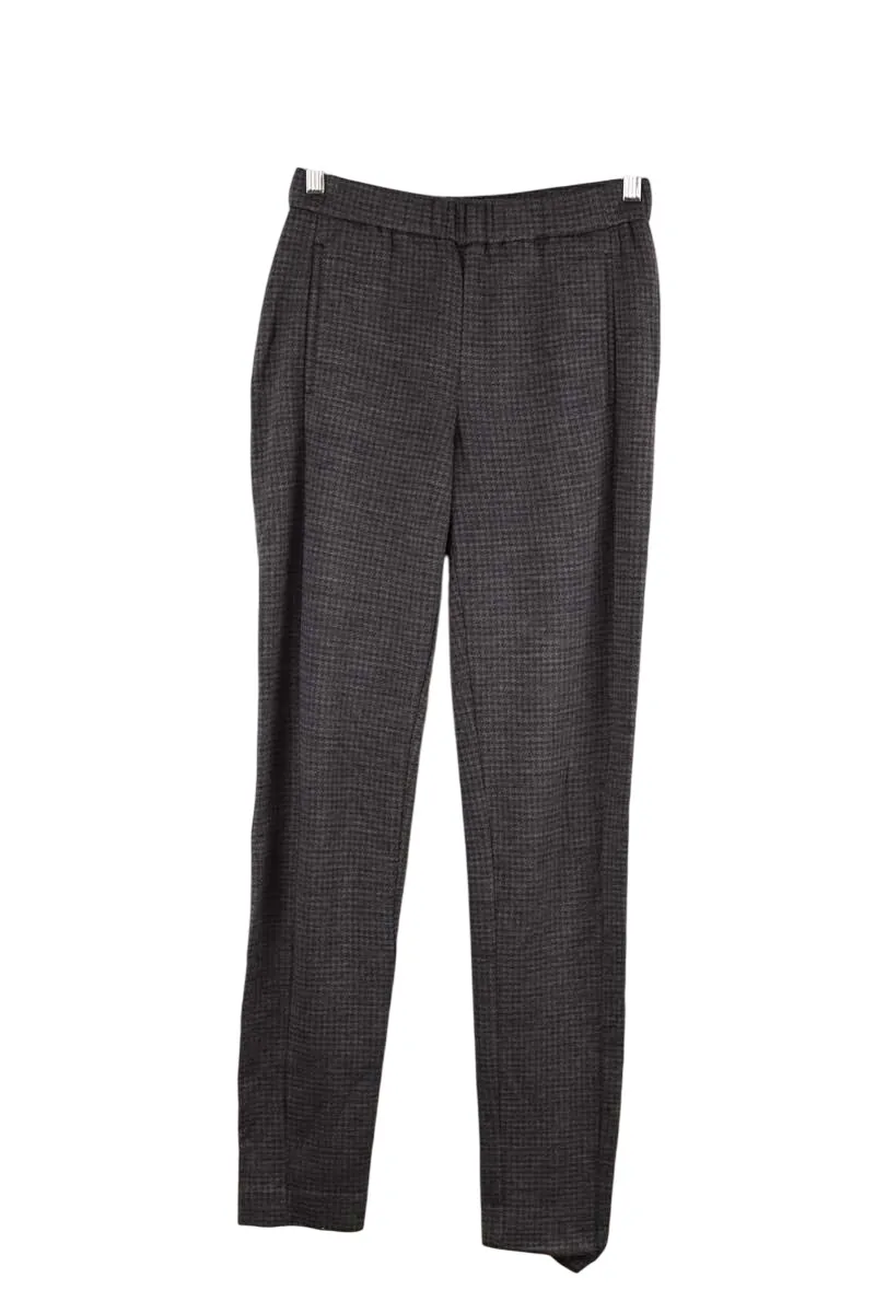 Pantalon droit en laine Gris