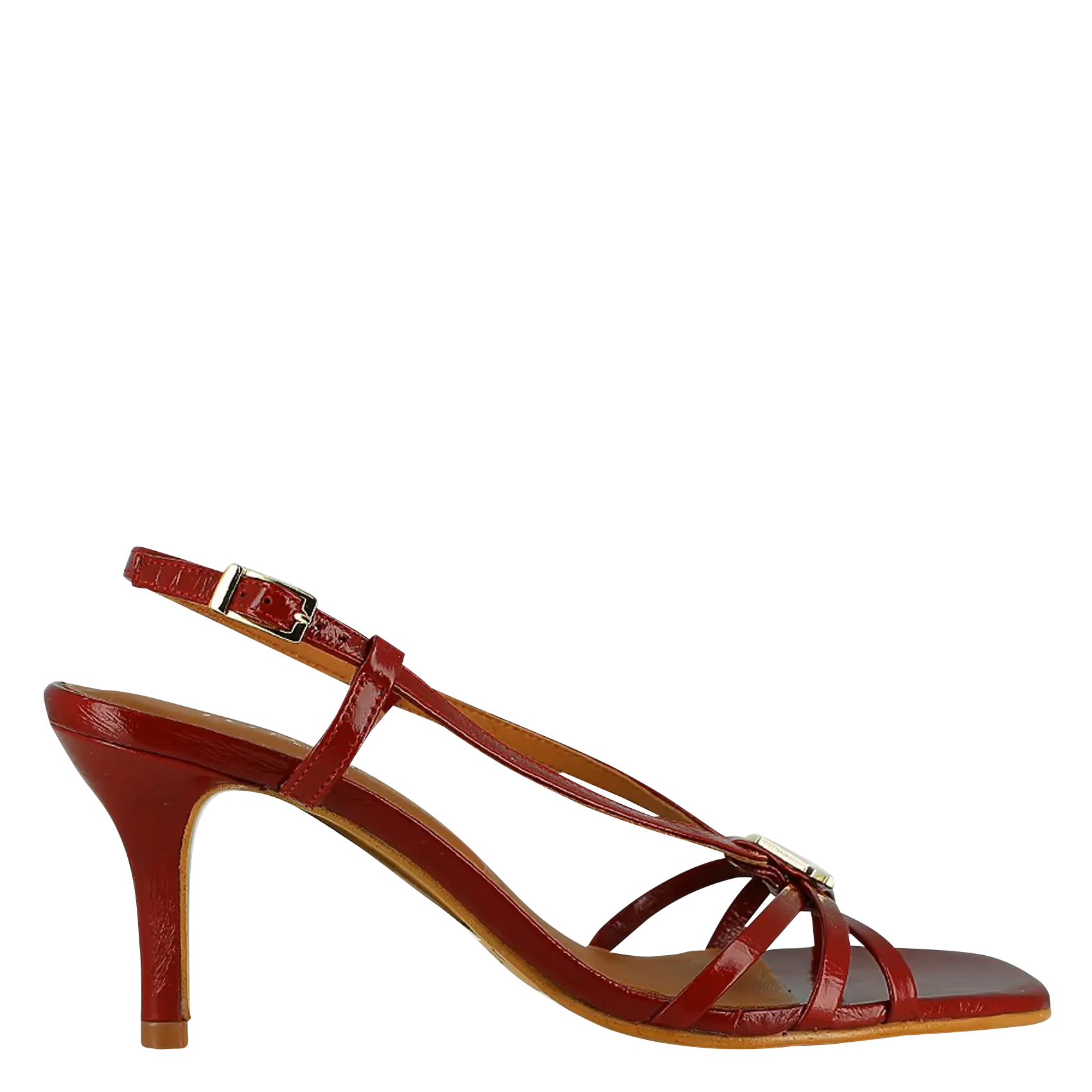 Sandales à talons en cuir Rouge VOMA