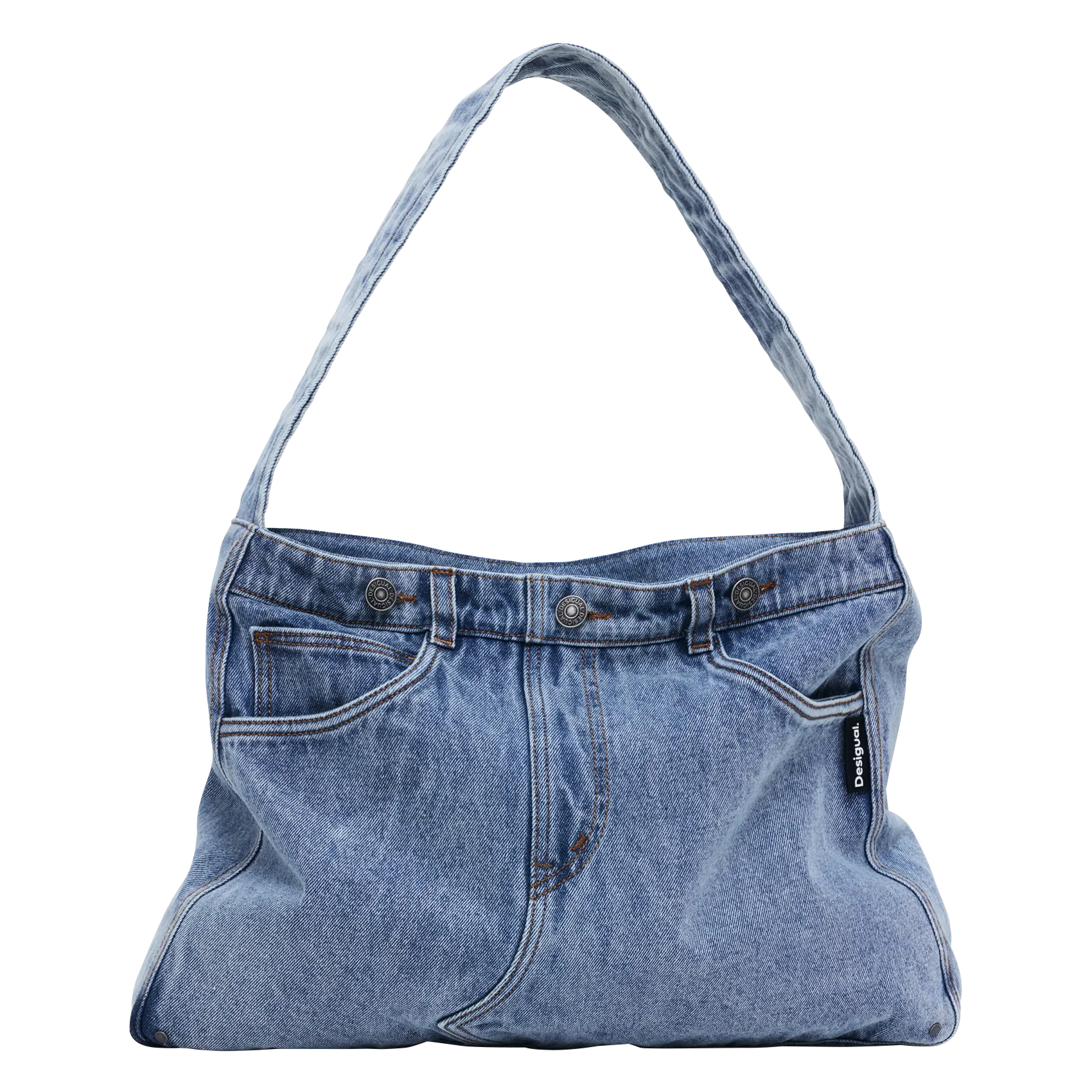 Sac porté épaule en jean Bleu