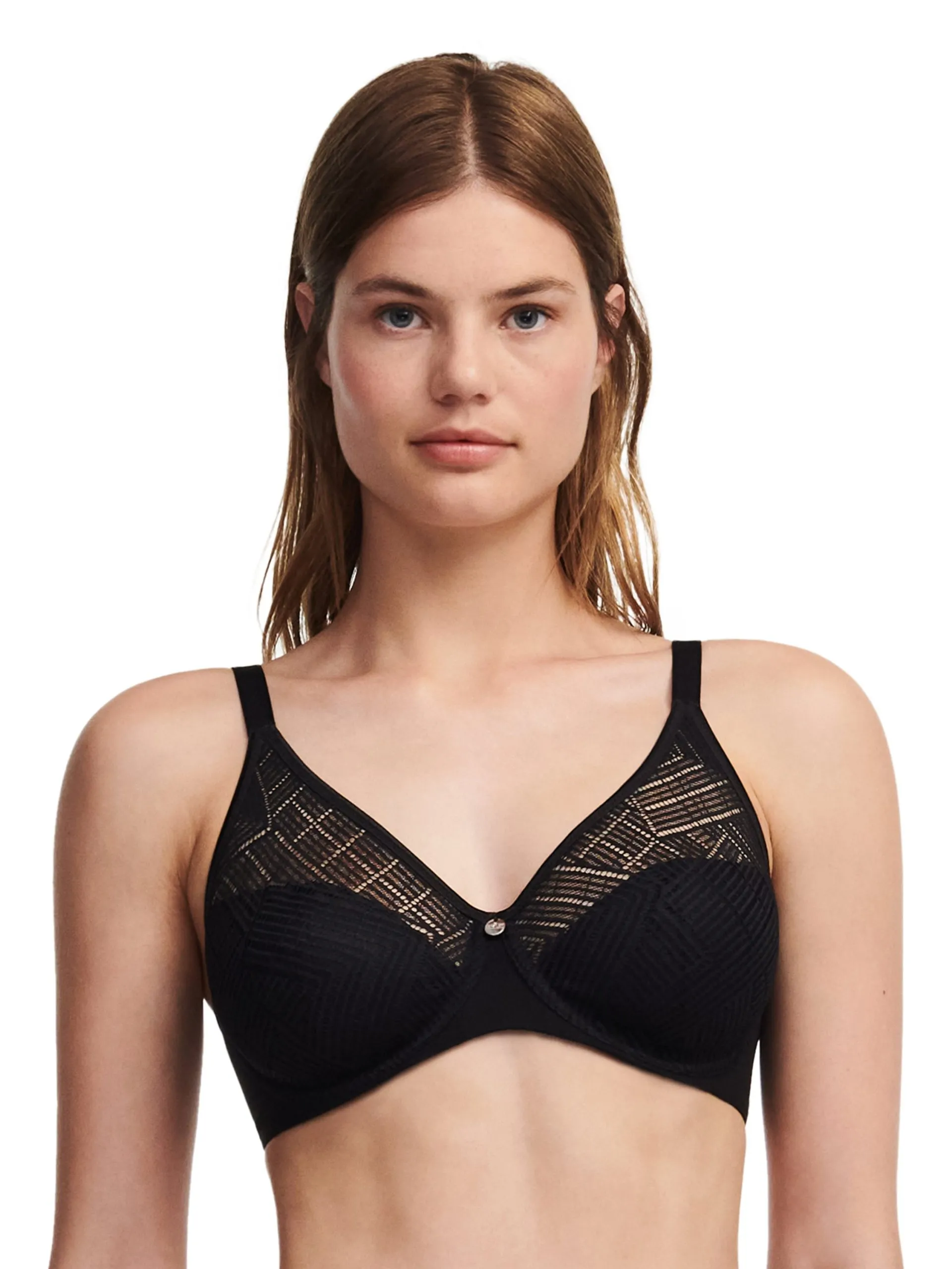 Soutien-gorge moulé emboîtant en dentelle Noir EMMA