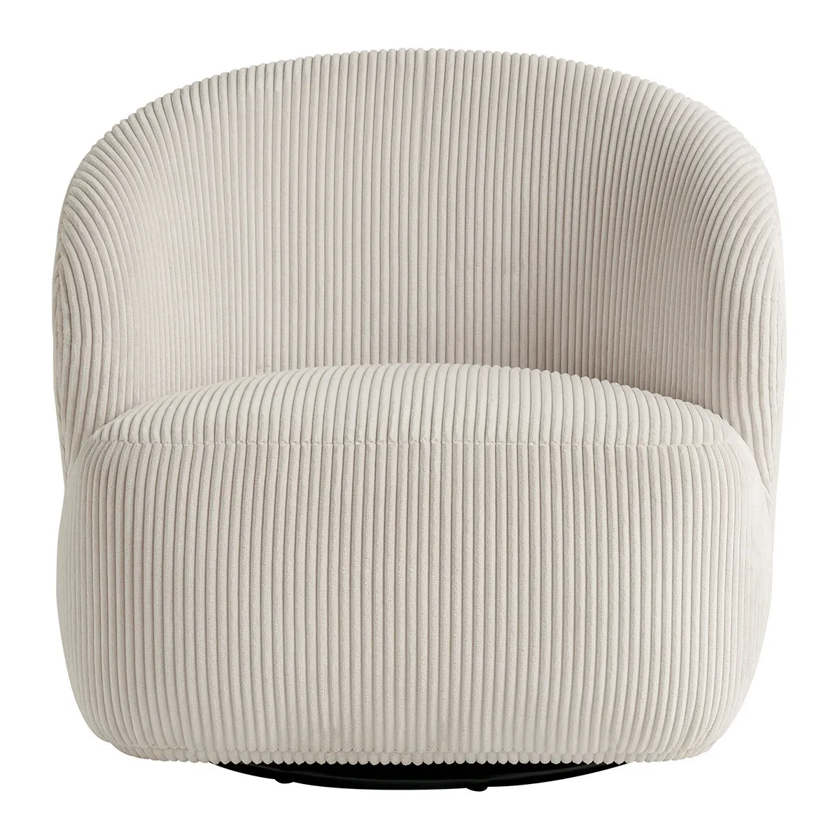 Fauteuil lisette en velours côtelé - crème Beige LISETTE