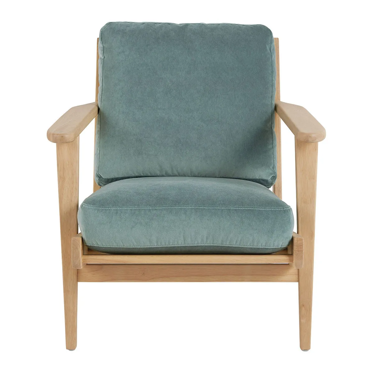 Fauteuil en velours Bleu JULES