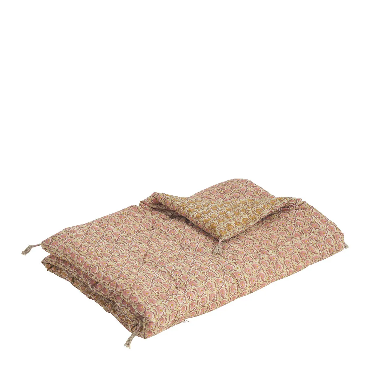 Futon flora coton - 180 x 80 cm - rose Rose FLORA