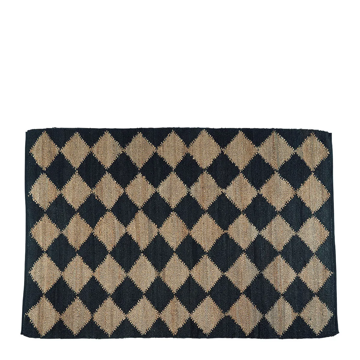 Tapis diamant en jute Doré DIAMANT