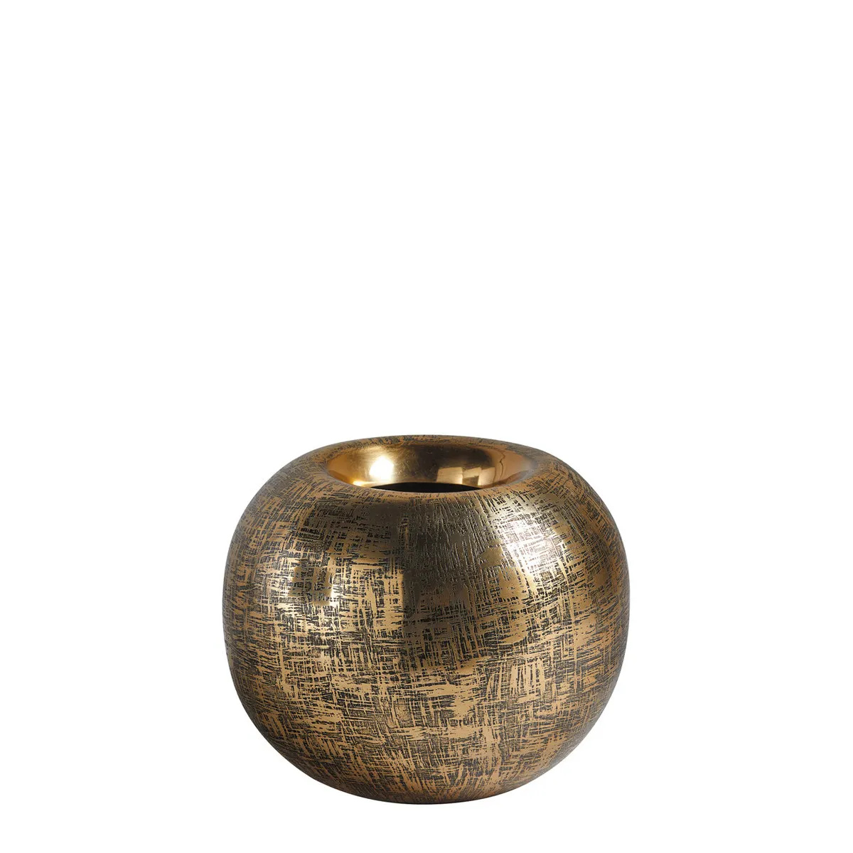 Vase rond delano Marron