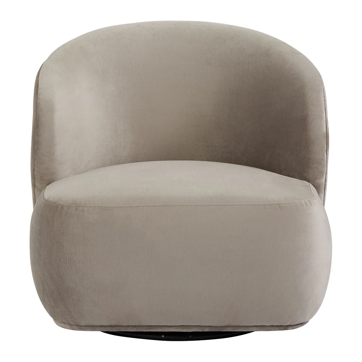 Fauteuil bouclette tournant crème Beige LISETTE
