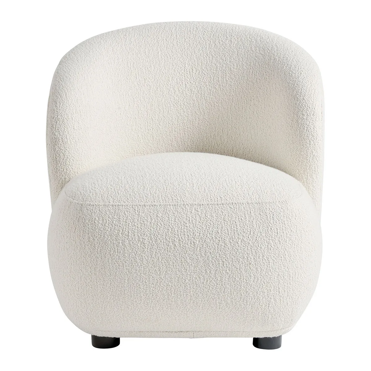 Fauteuil lisette en bouclette Beige LISETTE